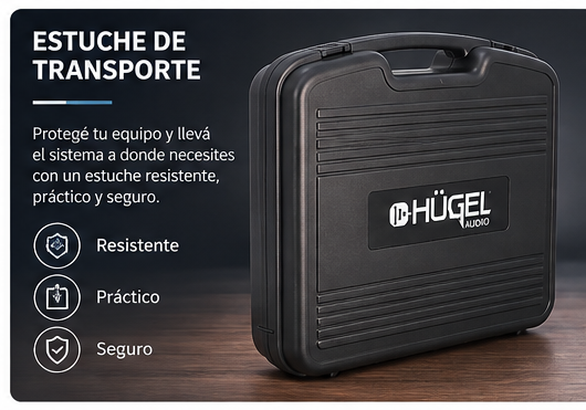 Microfono Inalambrico Hugel Dual Uhf Jru680d - Imagen 2
