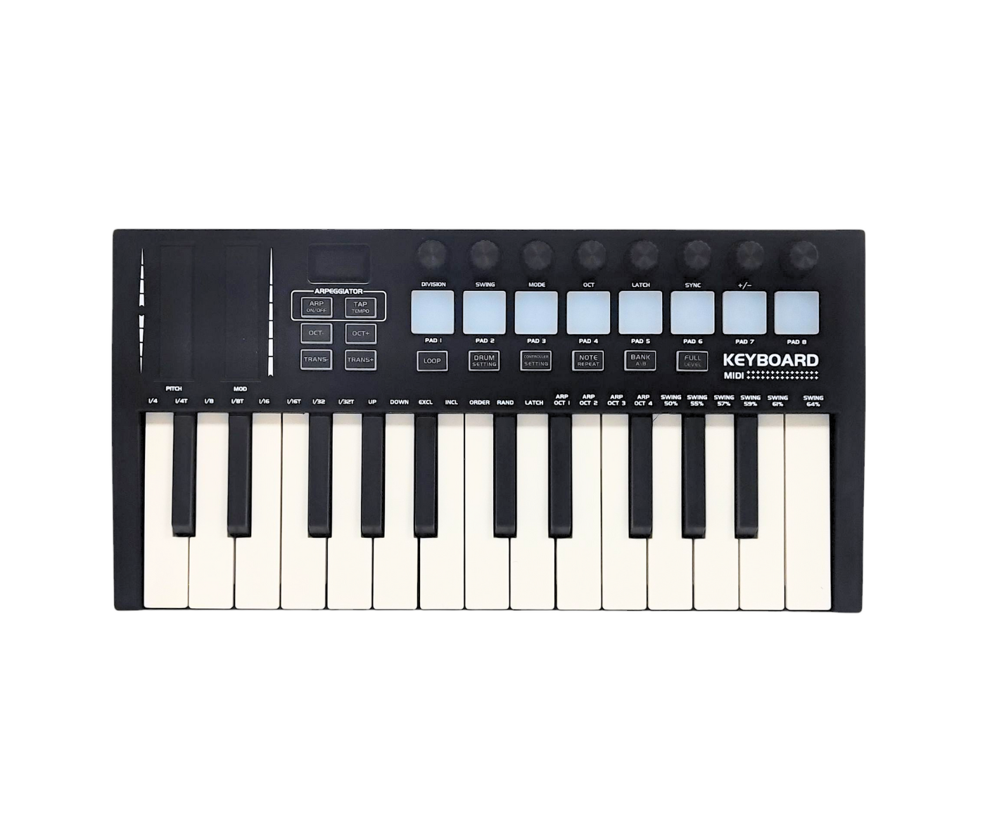 Mini Controlador Midi 25 Teclas Parquer Usb