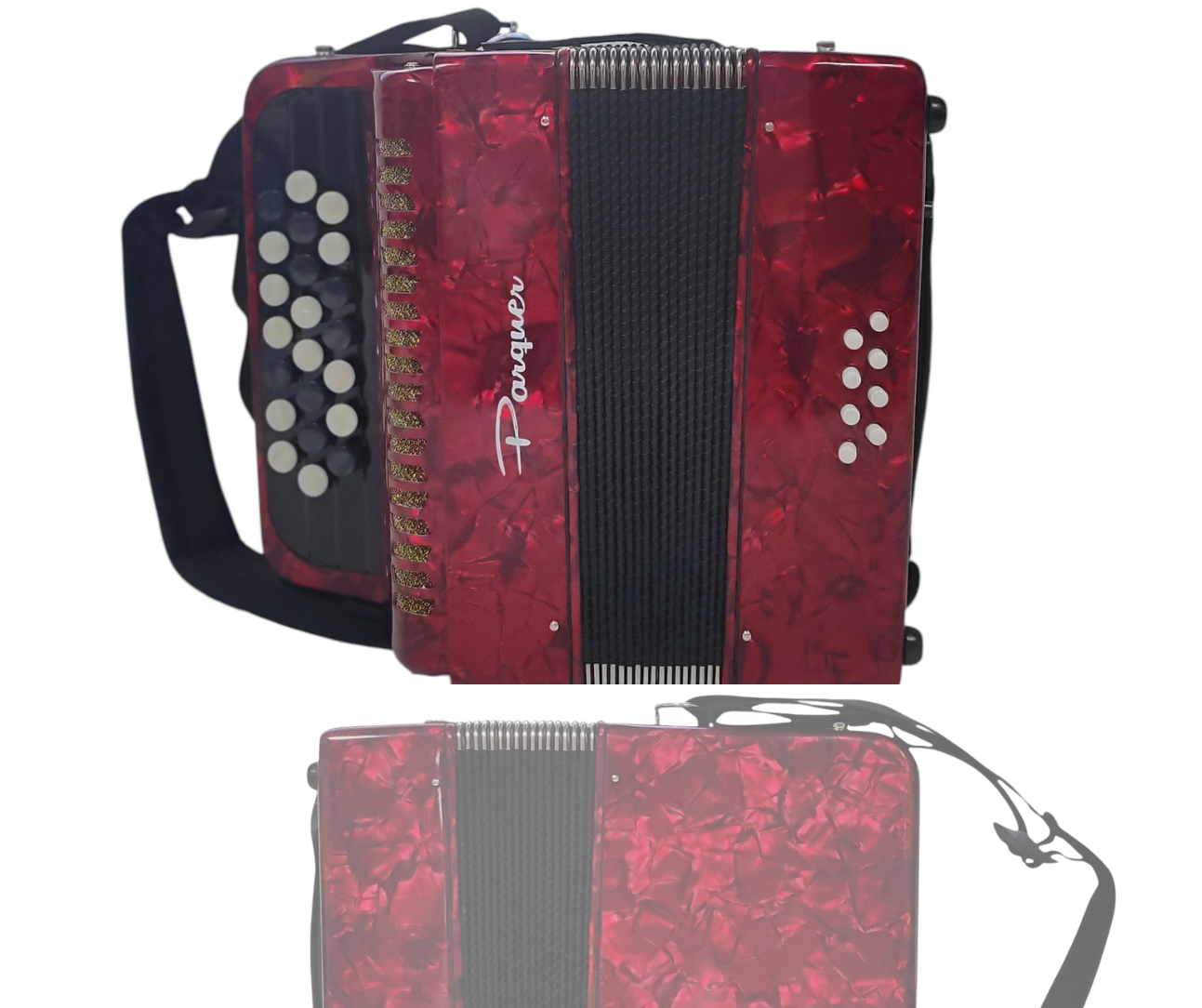 Acordeon Cromatico 22 Botones 8 Bajos Verdulera Funda