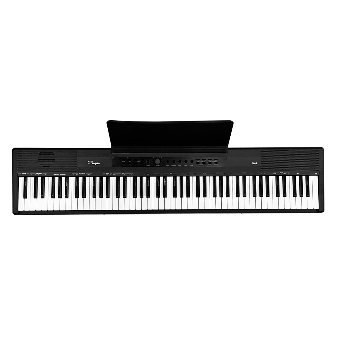 Piano Electrico Parquer 88 Teclas Sensitivo Fuente Atril