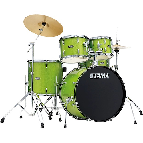 Batería Tama Stagestar 5 Cuerpos Fierros Pedal Verde Lima