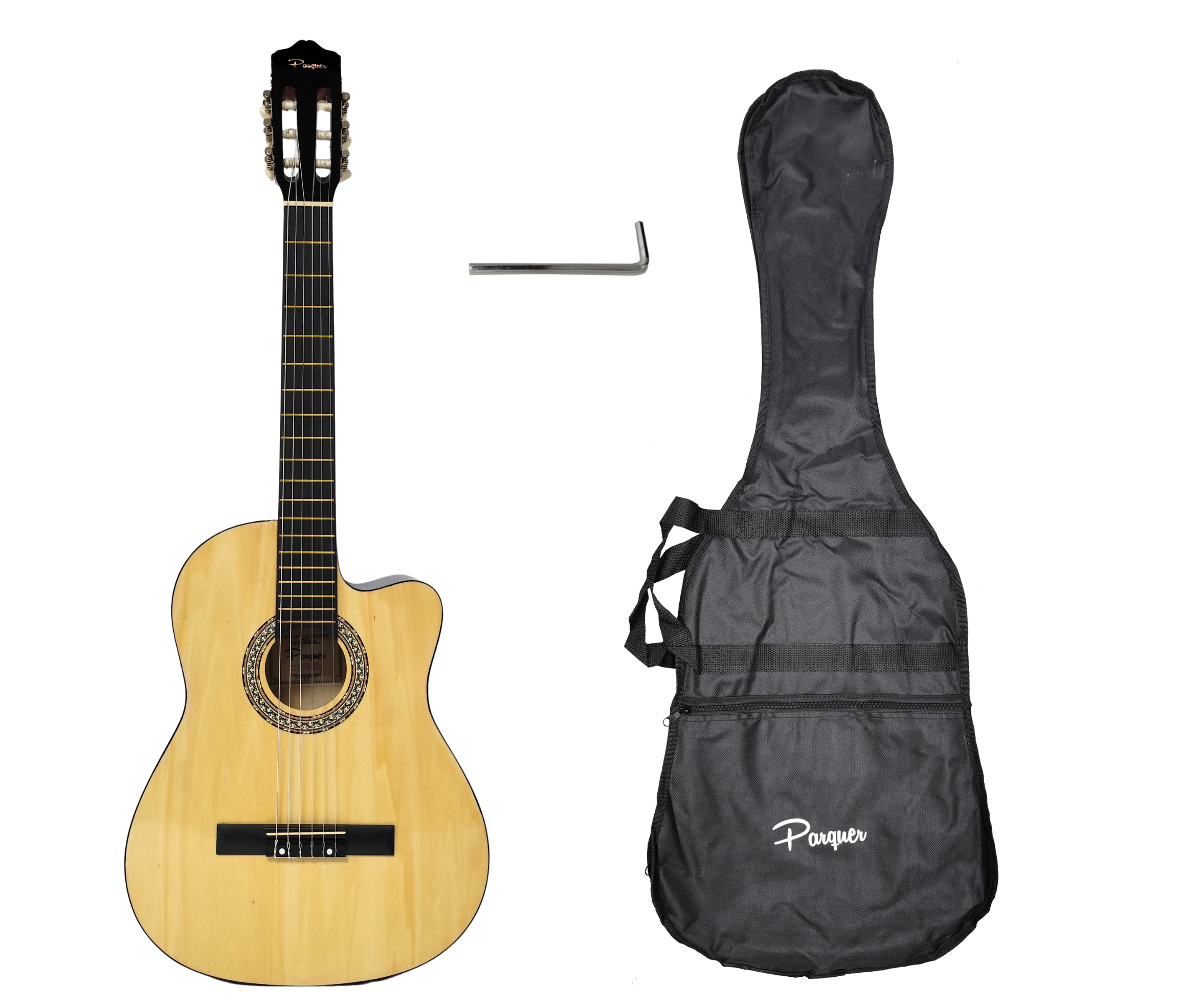 Guitarra Clasica Criolla con Corte Parquer 39" con Funda