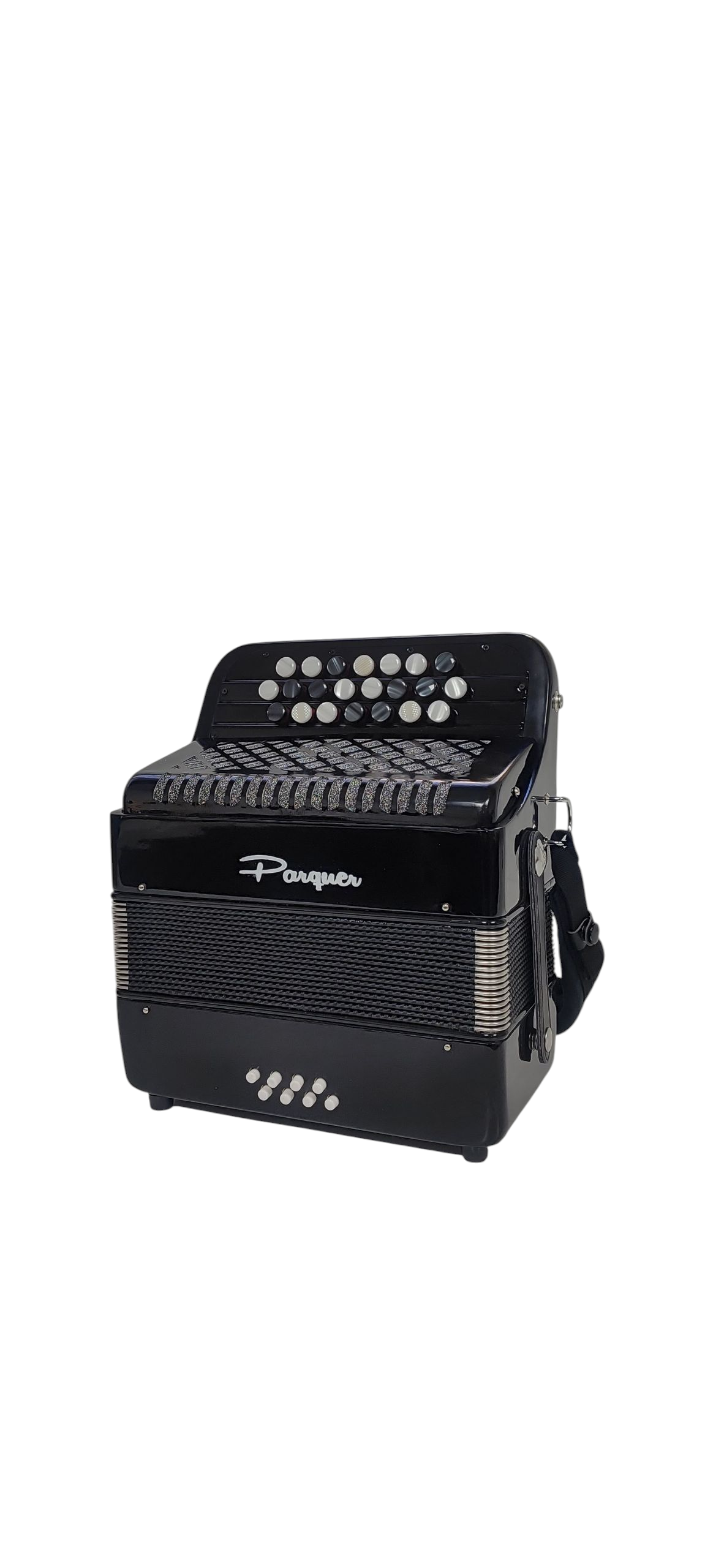 Acordeon Cromatico 22 Botones 8 Bajos Verdulera Funda Negro
