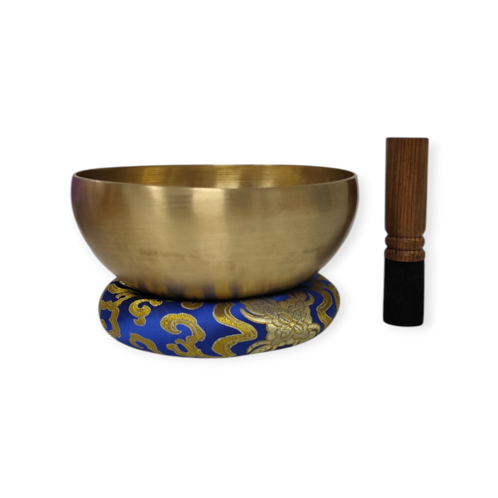 Cuenco De Terapia Tactil Bronce 18 Cm. Baqueta Almohadilla