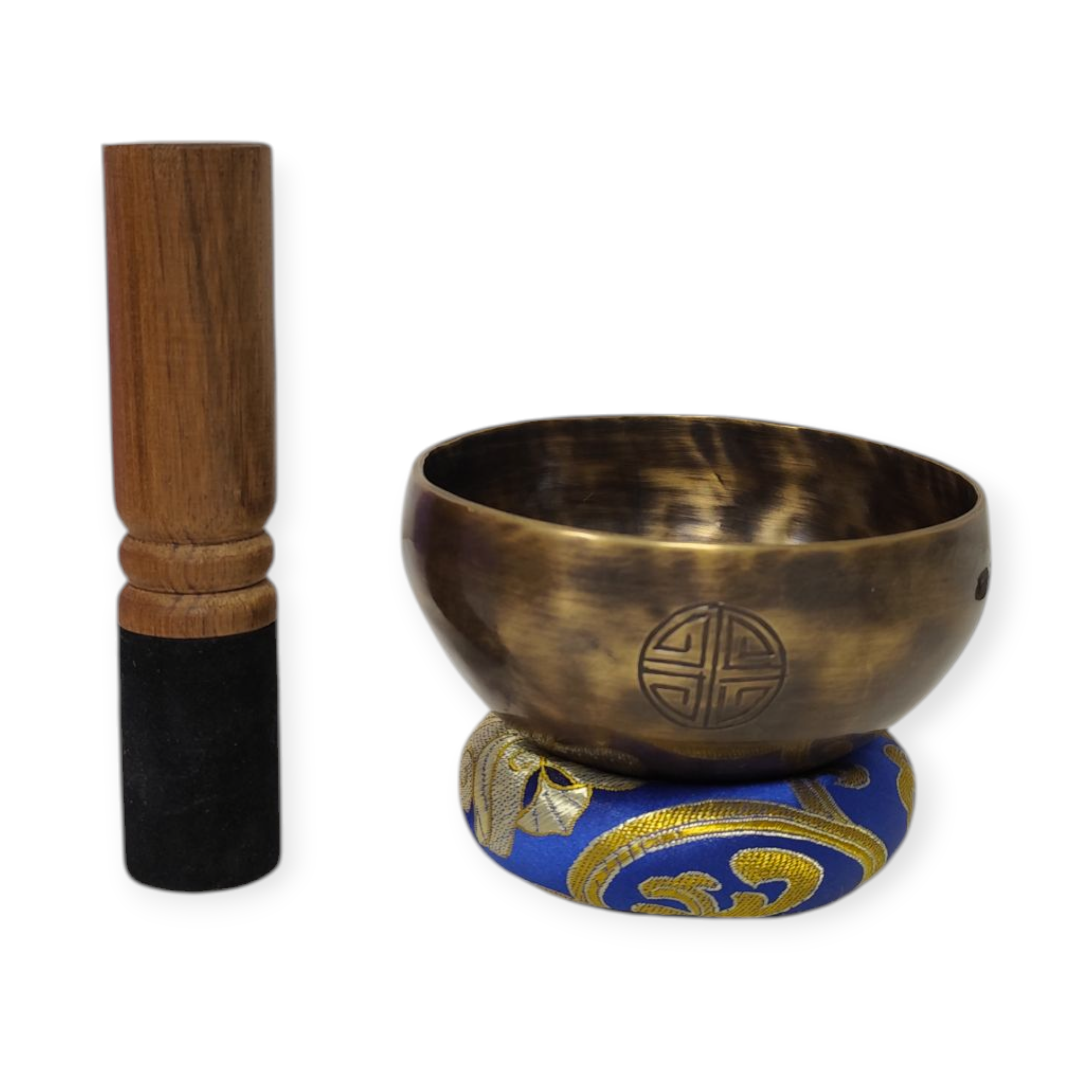 Cuenco Tibetano Full Moon Metales 10 Cm. Baqueta Almohadon