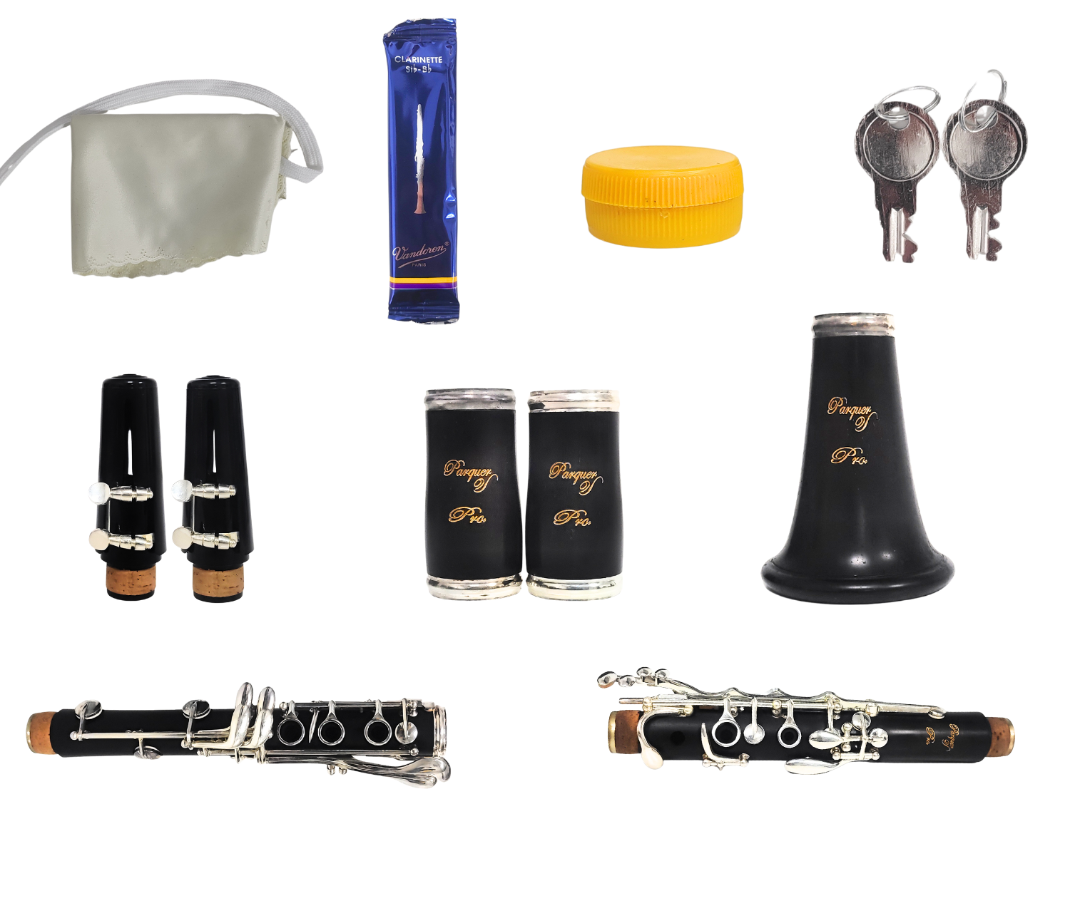 Clarinete Sib Pro Parquer Ebano Llaves Plateadas 17 Llaves - Imagen 5