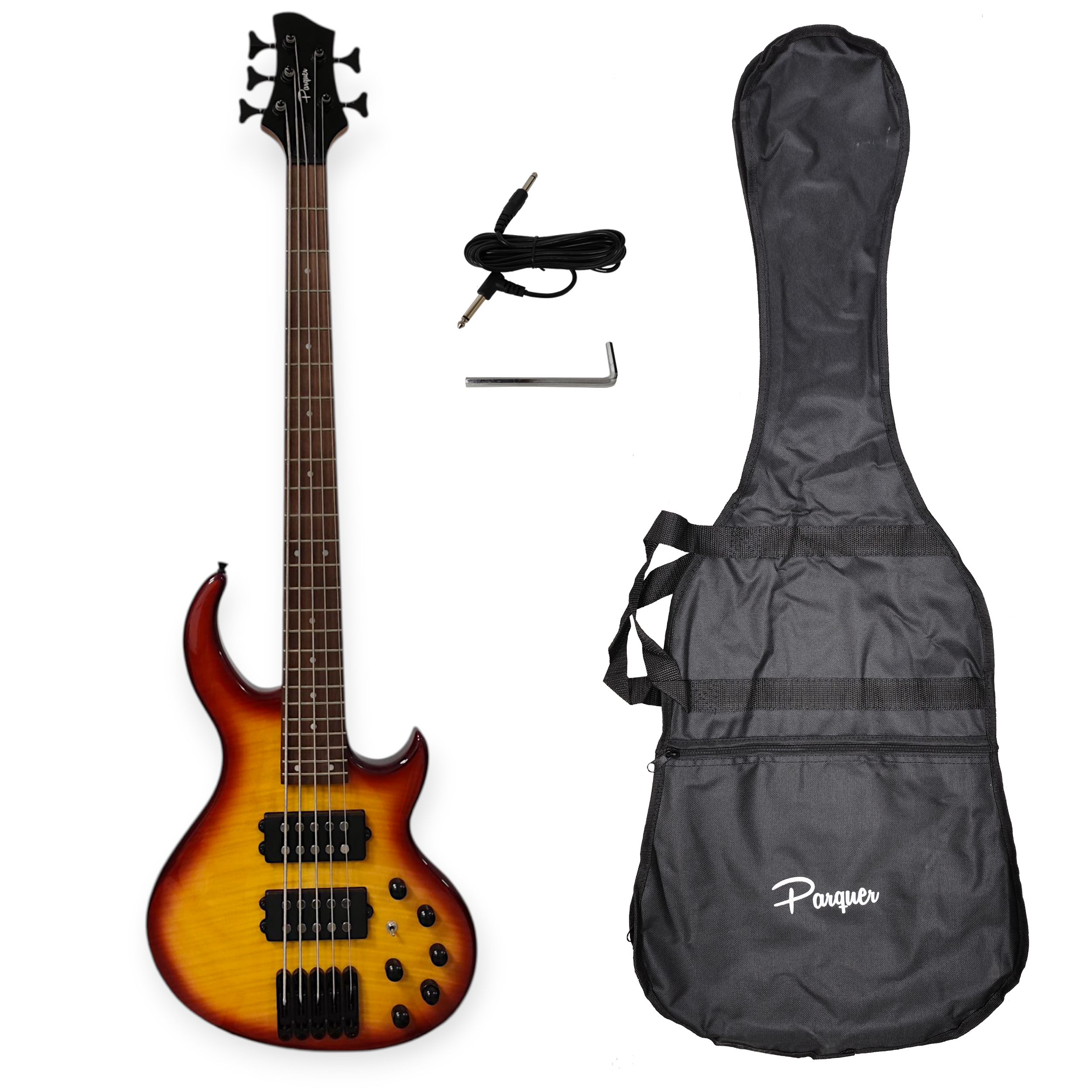 Bajo Electrico Activo B5 5 Cuerdas Sunburst Con Funda