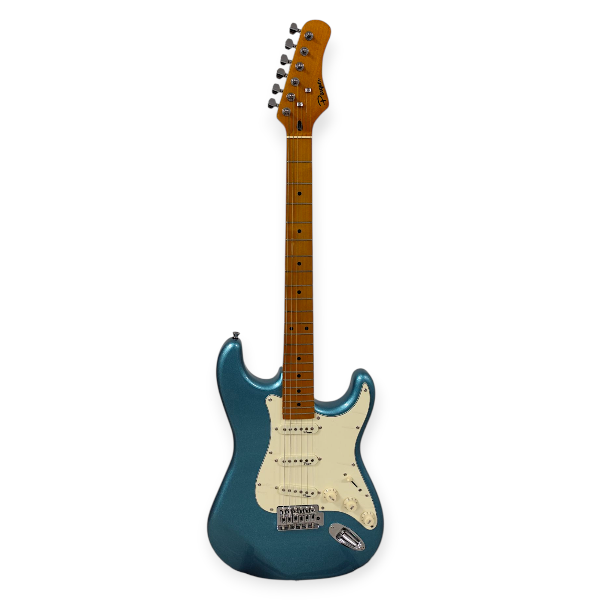Guitarra Electrica Stratocaster Vintage Arce Funda Cable Celeste