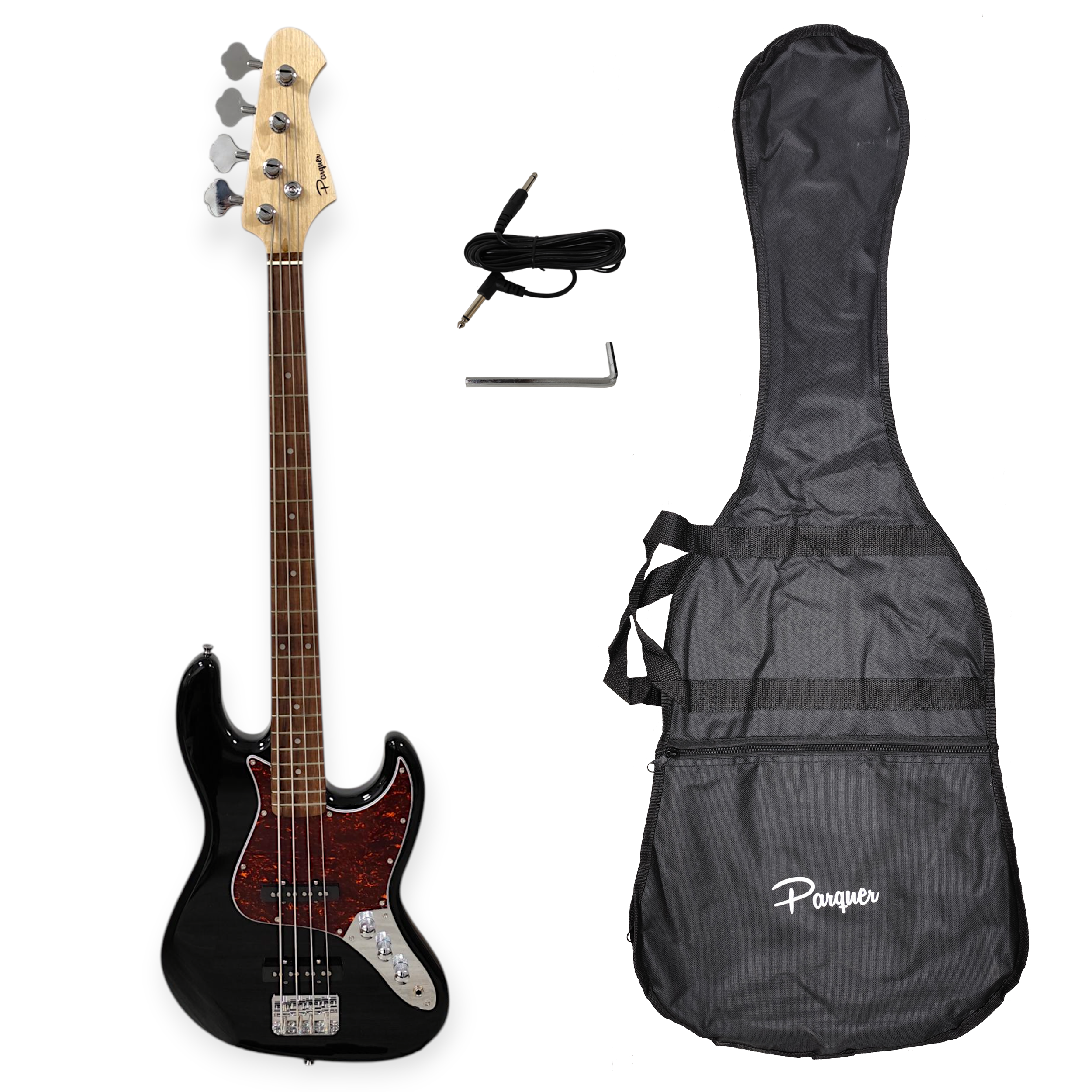 Bajo Electrico Parquer Tipo Jazz Bass 4 Cuerdas Color Oscuro