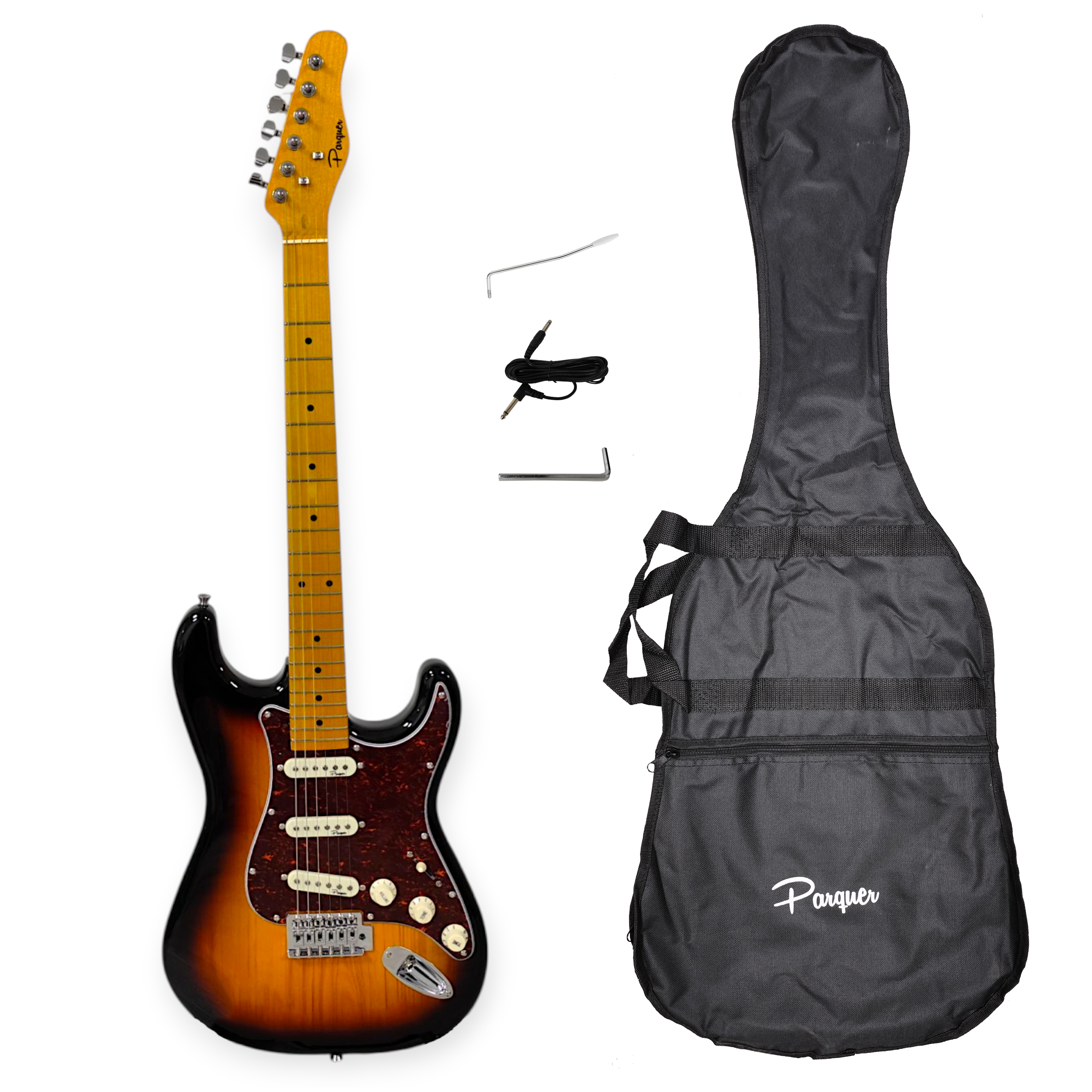 Guitarra Electrica Parquer St320 Stratocaster Cable Funda Sunburst
