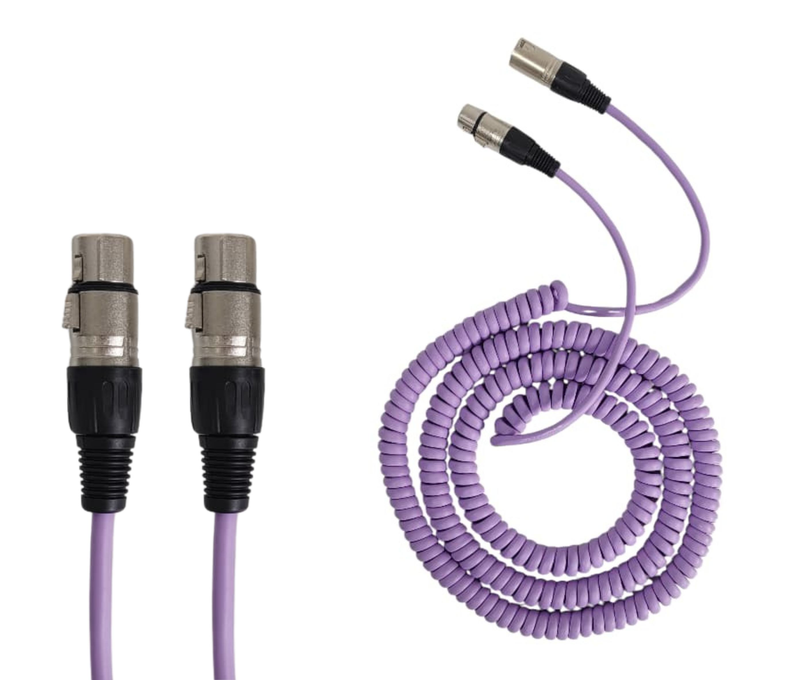 Cable Espiral Canon XLR Parquer 10 Metros Violeta