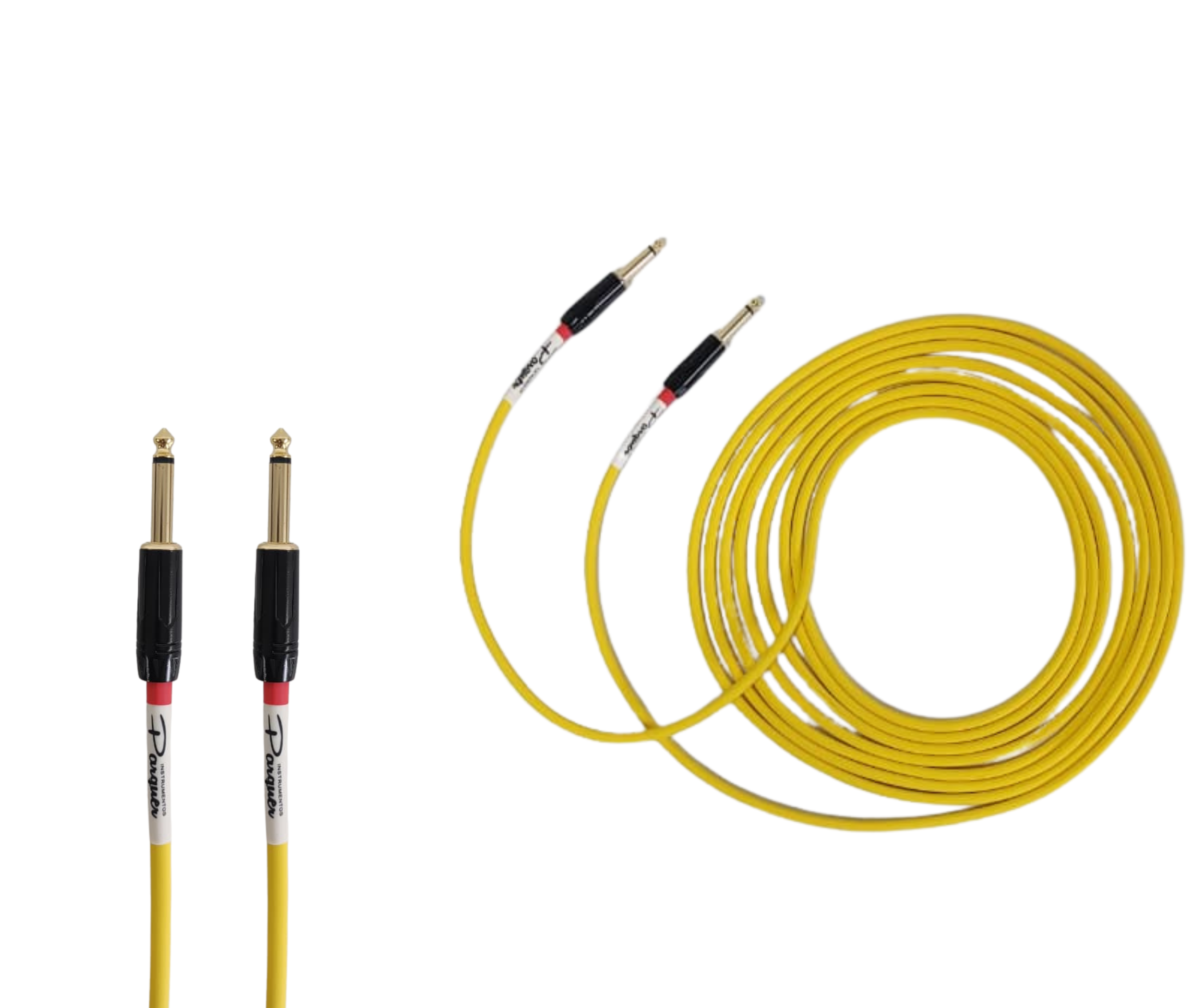 Cable Plug 6.35mm Mono A Plug 6.35mm Mono 3 Metros Amarillo