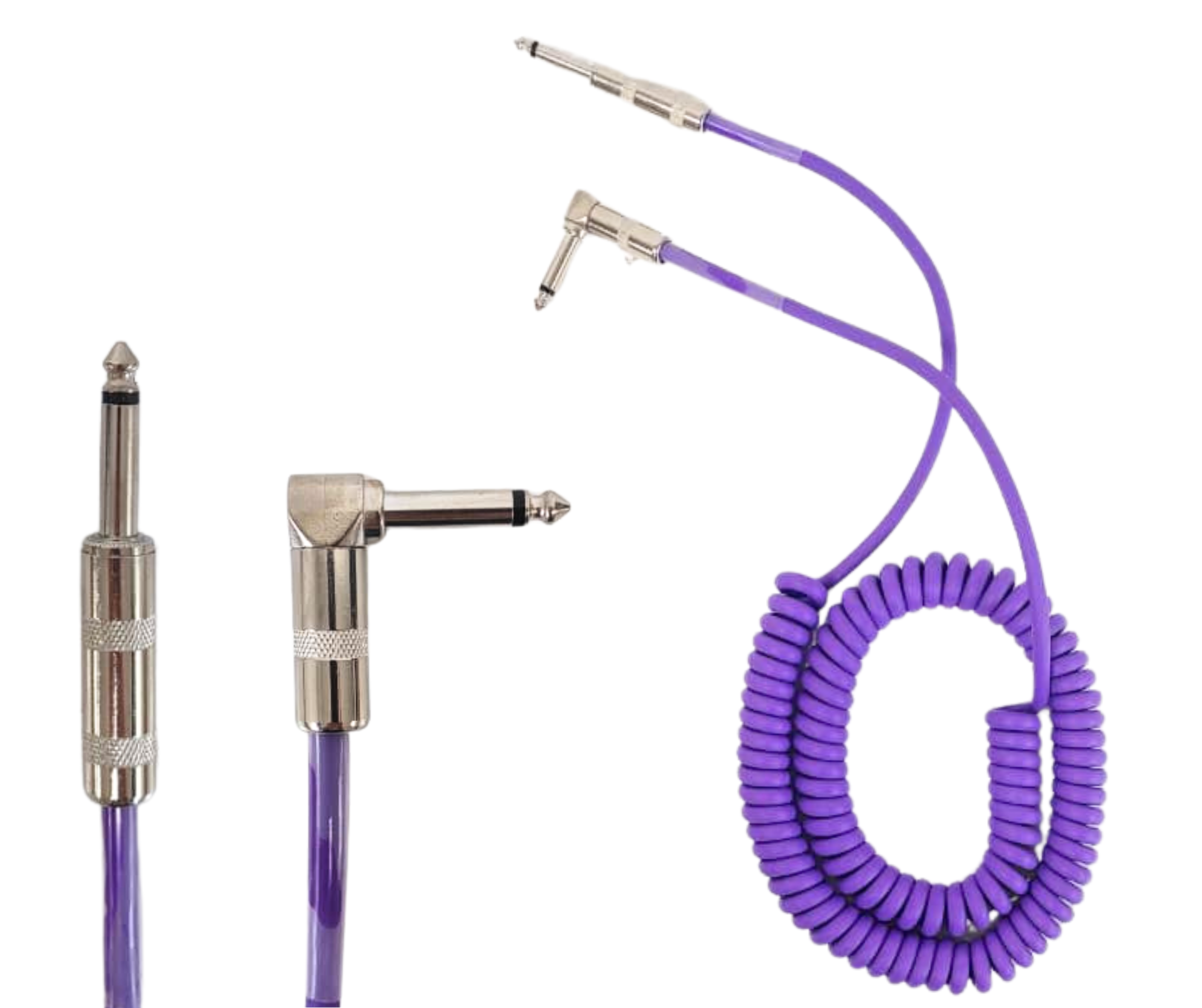 Cable Espiral Plug Angular Instrumento 5 Metros Parquer