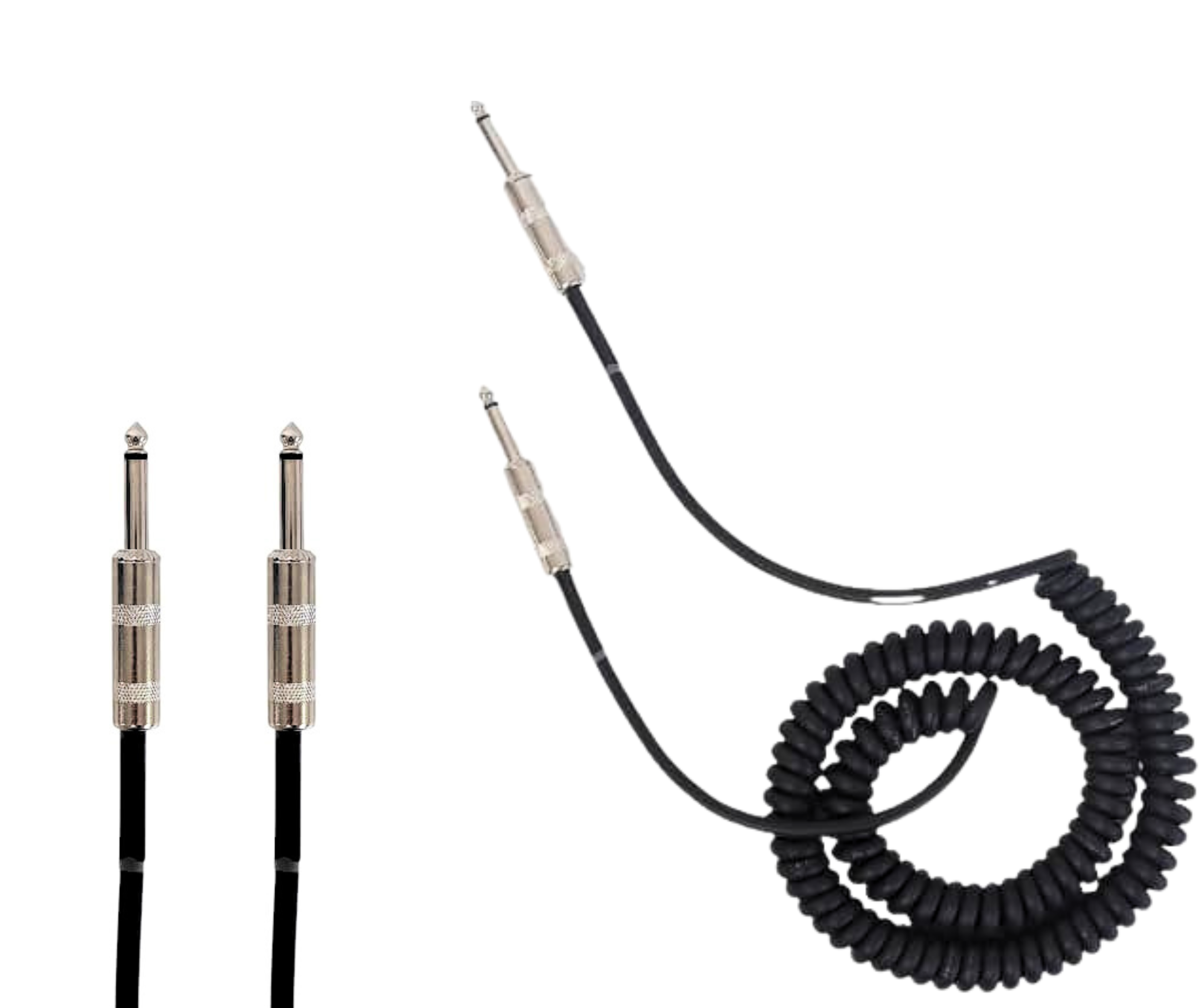 Cable Espiral Plug Para Instrumento 5 Metros Parquer Negro