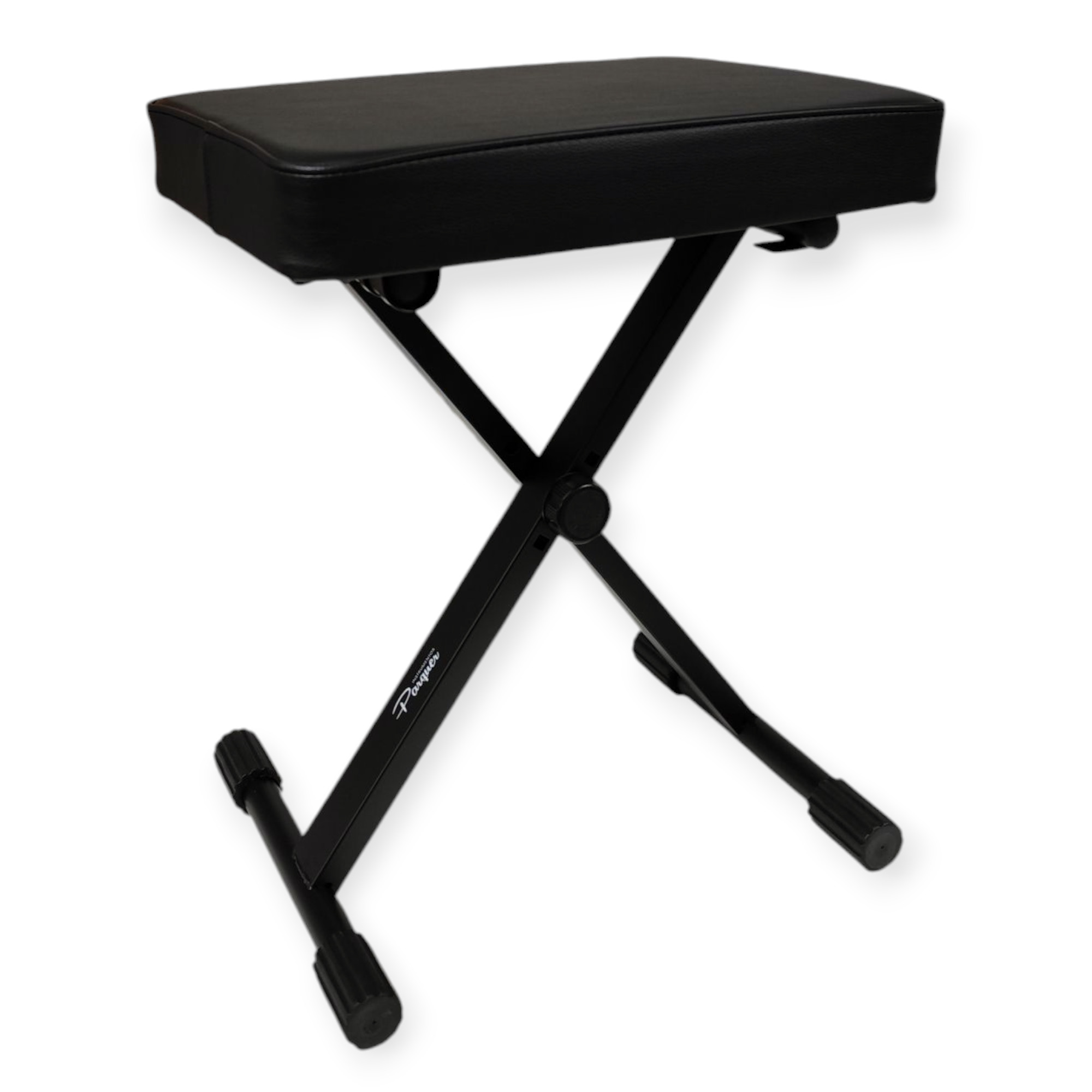Banqueta Piano Parquer Altura Regulable Plegable Y Acolchada Color Negro