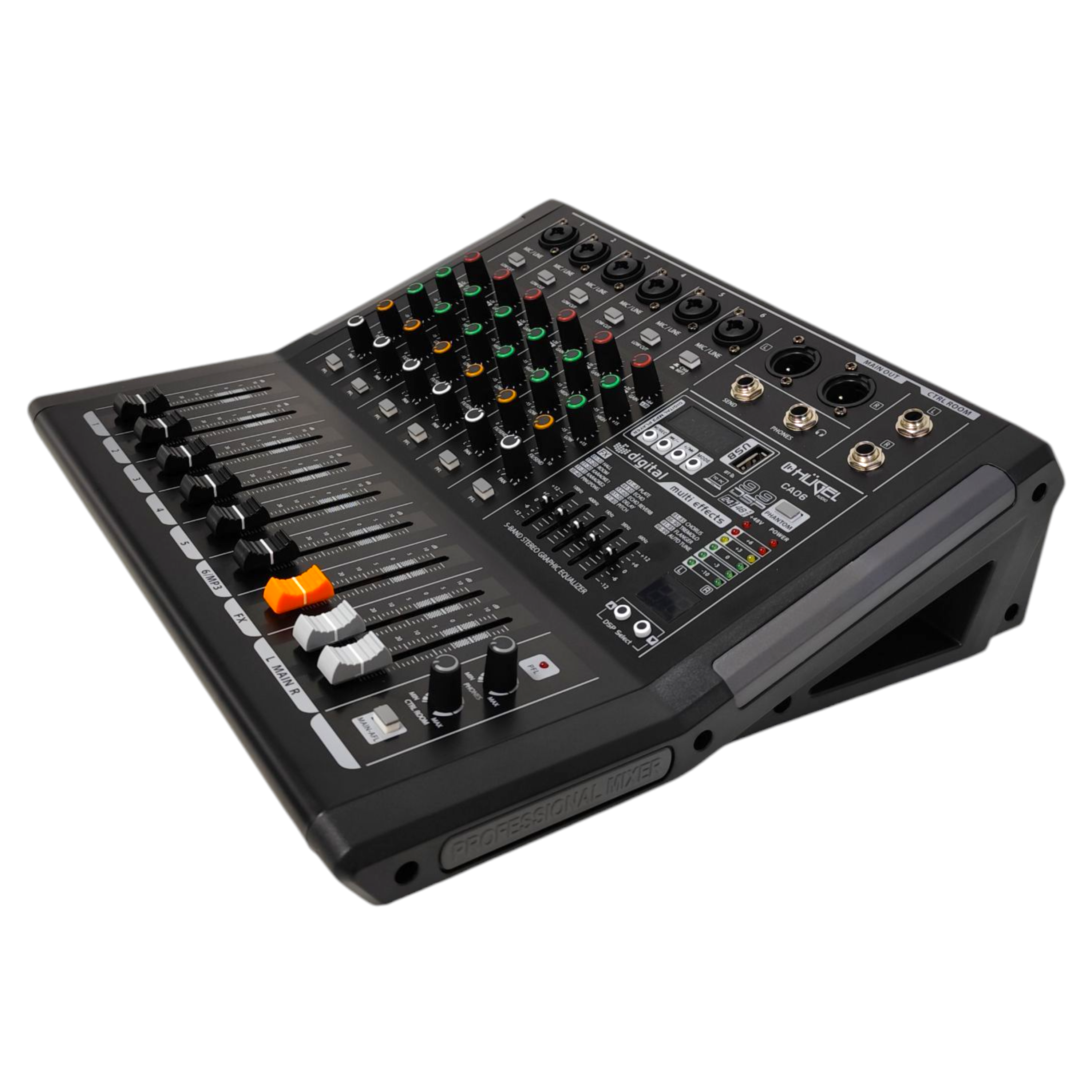 Consola Mixer Hugel 6 Canales Efectos 99 Dsp Bluetooth - Imagen 4