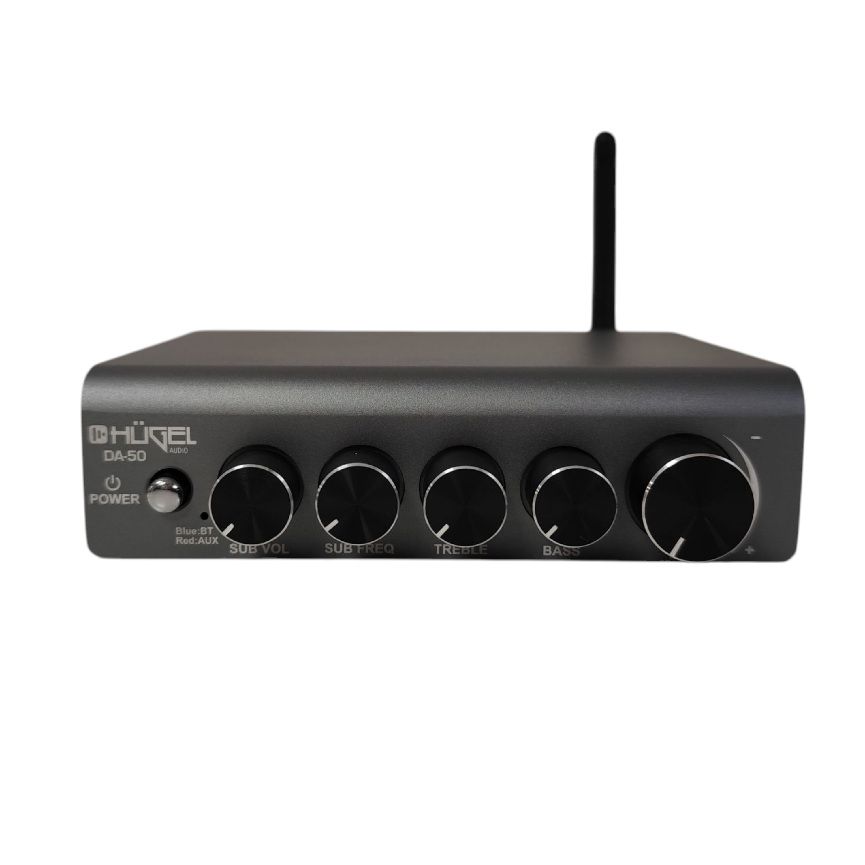 Mini Amplificador Hugel Bluetooth Hi-fi Control Subwoofer 160 W Plateado - Imagen 2