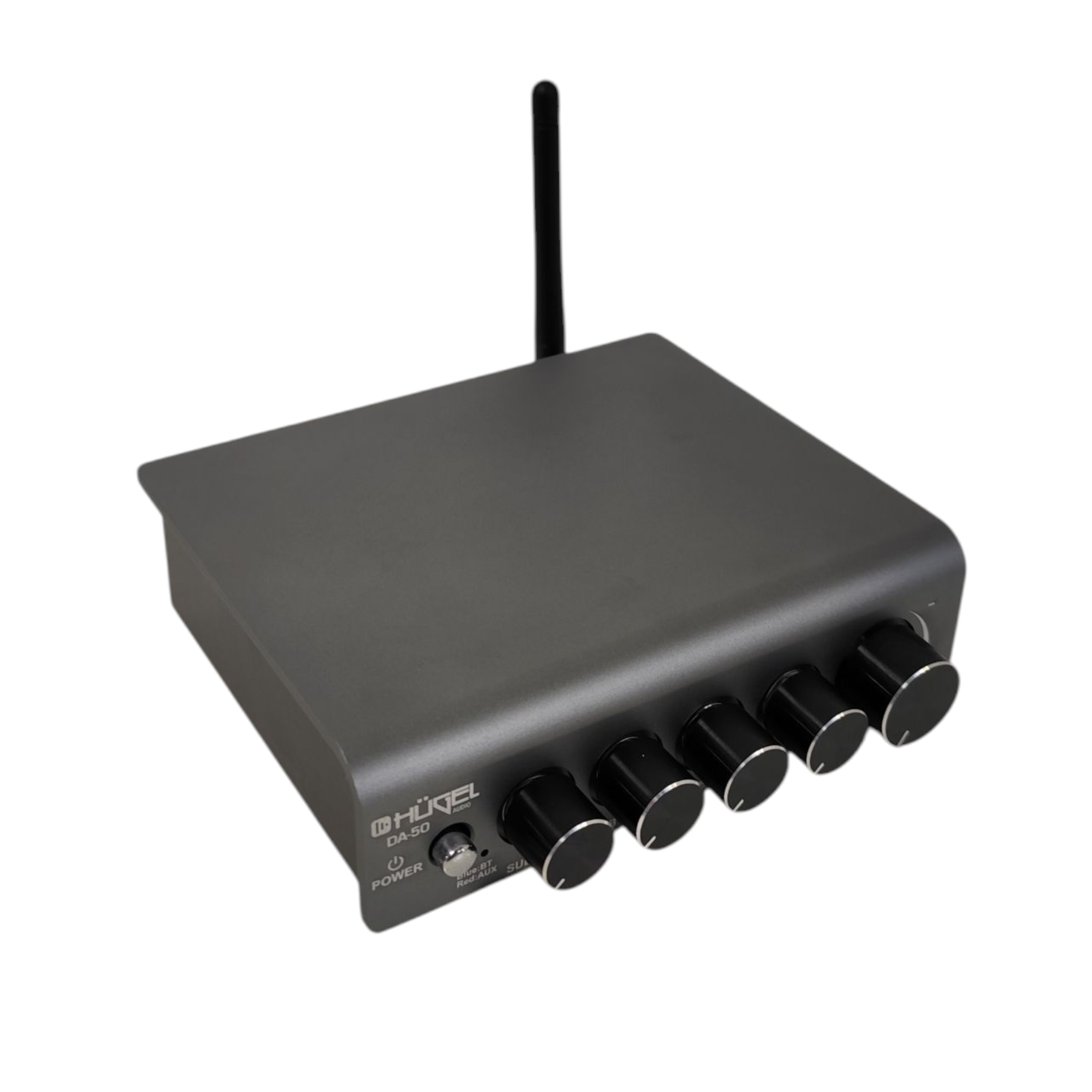 Mini Amplificador Hugel Bluetooth Hi-fi Control Subwoofer 160 W Plateado - Imagen 4