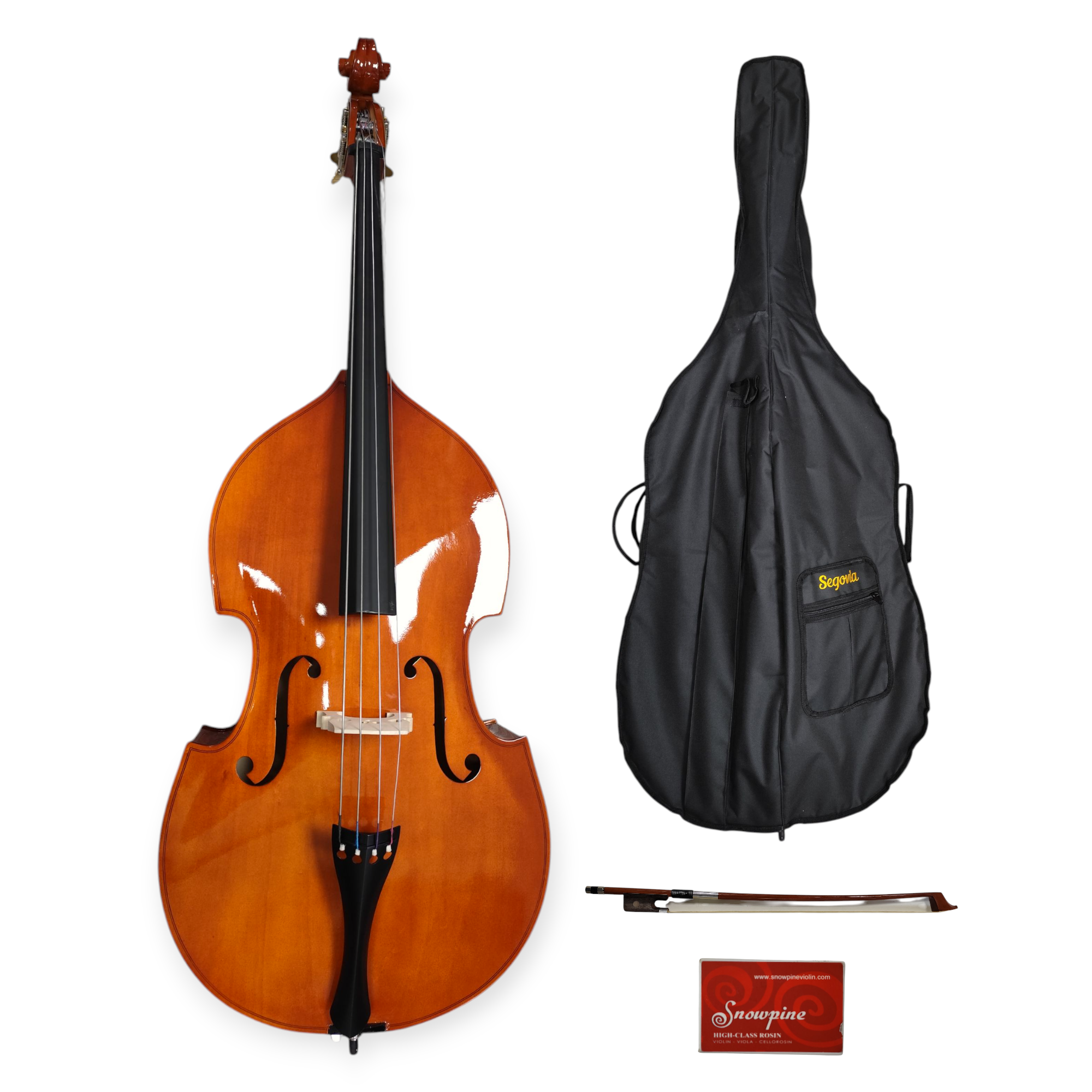 Contrabajo Segovia Estudio 1/4 Madera Arco Estuche Resina