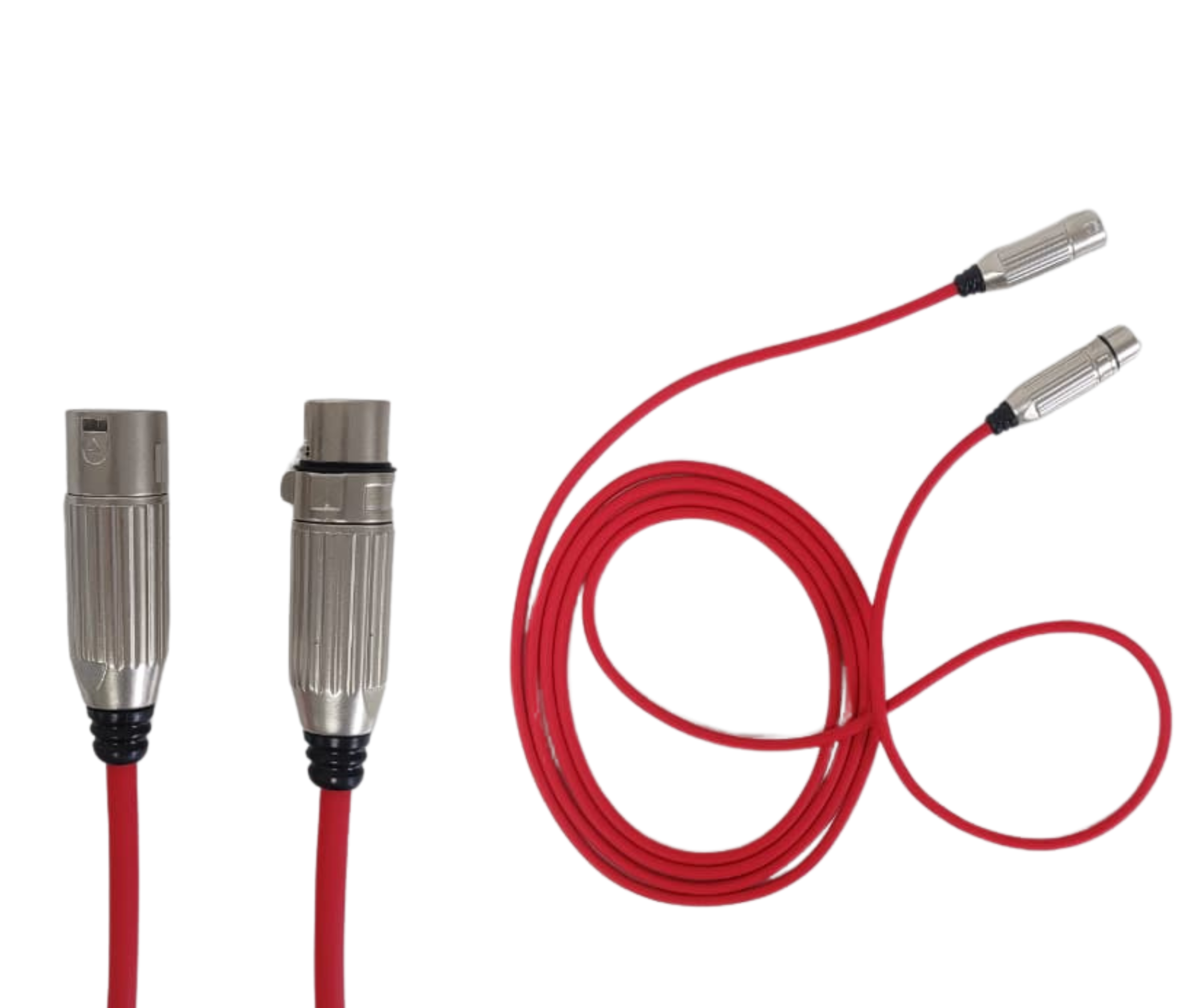 Cable Xlr Balanceado Parquer 3 Metros Rojo Macho A Hembra
