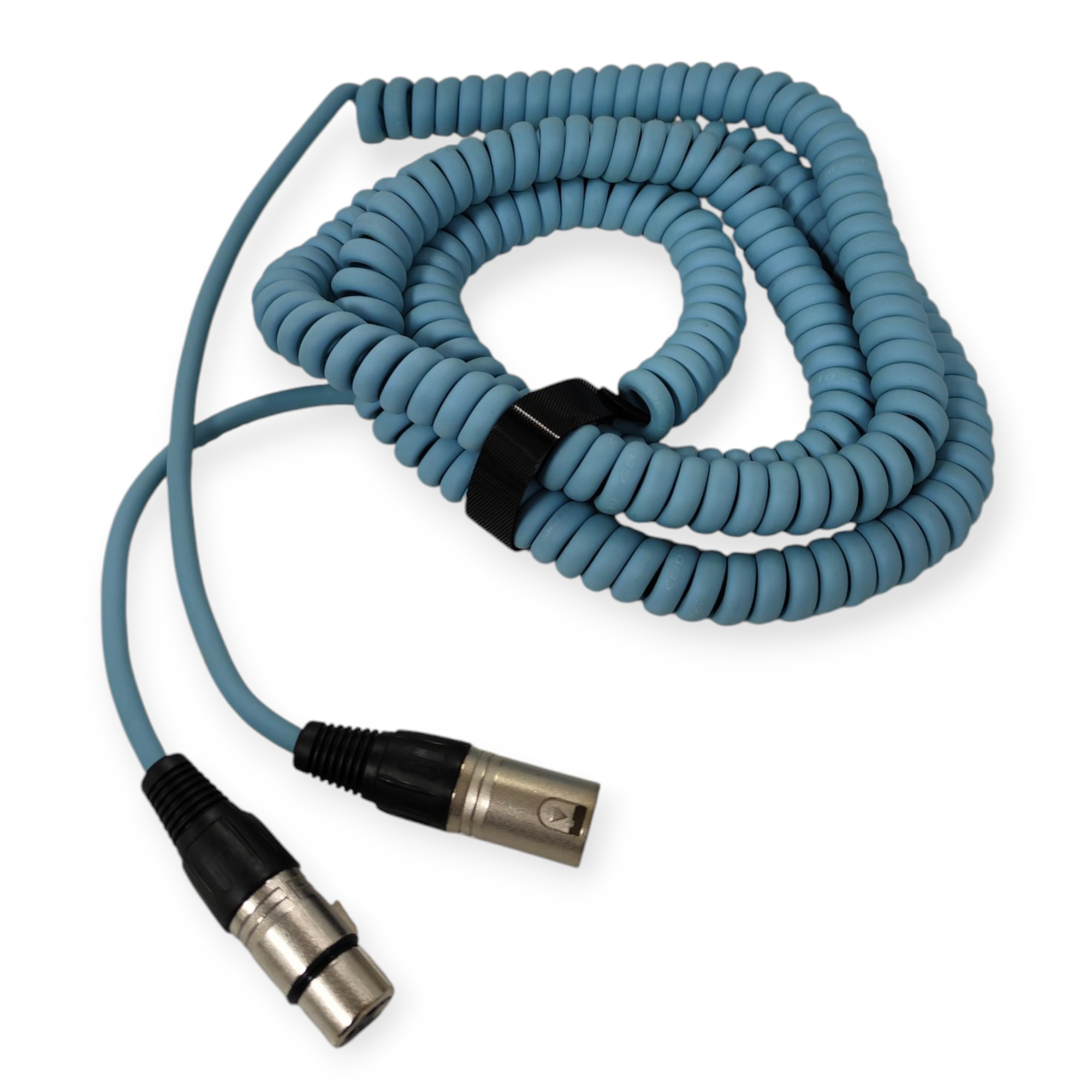 Cable Espiral Canon XLR Parquer 10 Metros Azul
