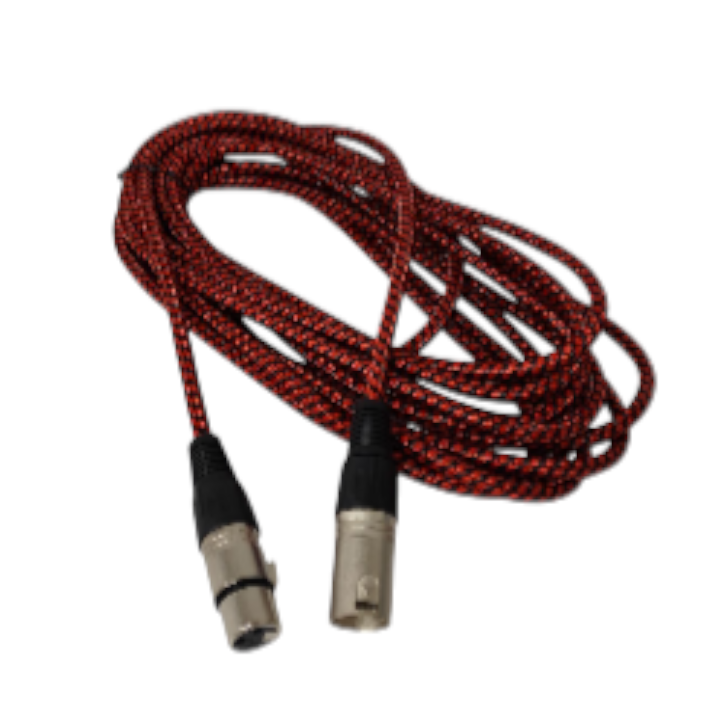 Cable Mallado Canon XLR Parquer 3 Metros Rojo y Negro