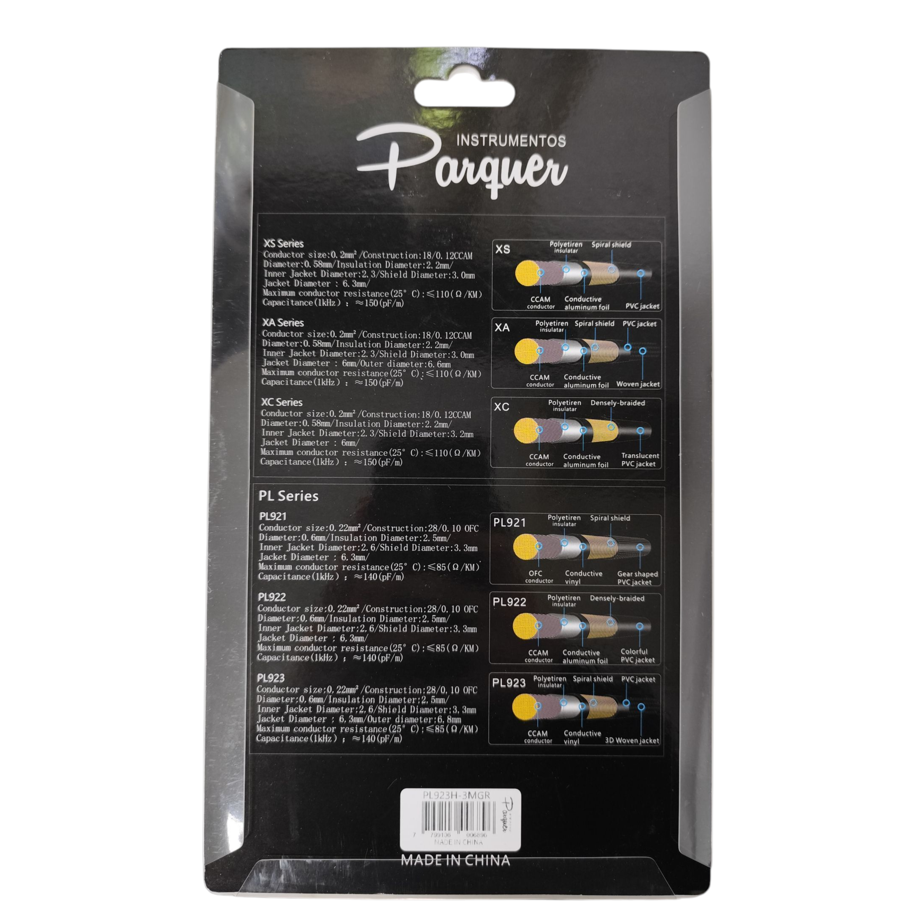 Cable Espiral Plug Angular Instrumento 5 Metros Parquer - Imagen 4