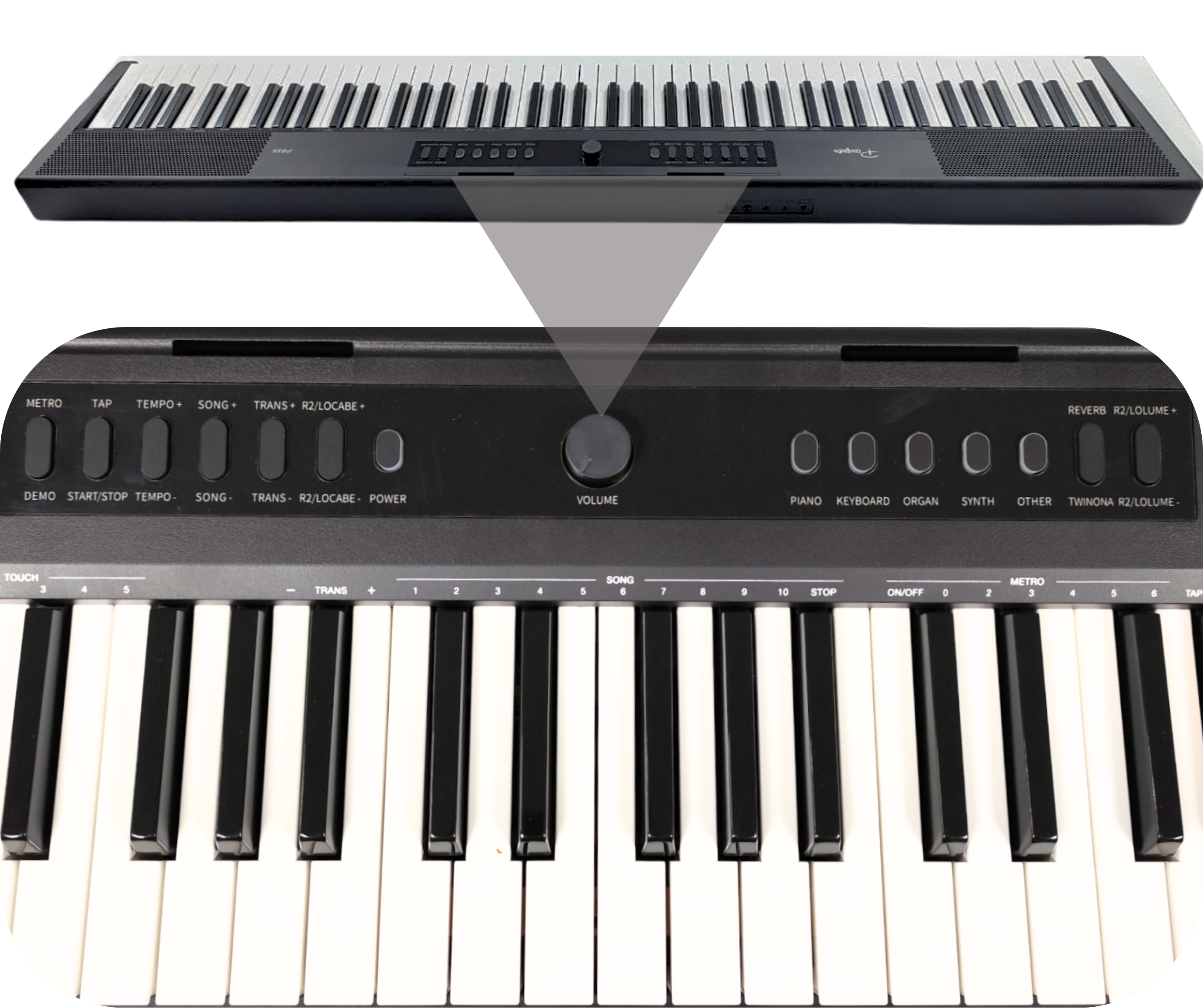 Piano Digital Parquer 88 Teclas Sensitivo 7/8 Octavas Negro - Imagen 4