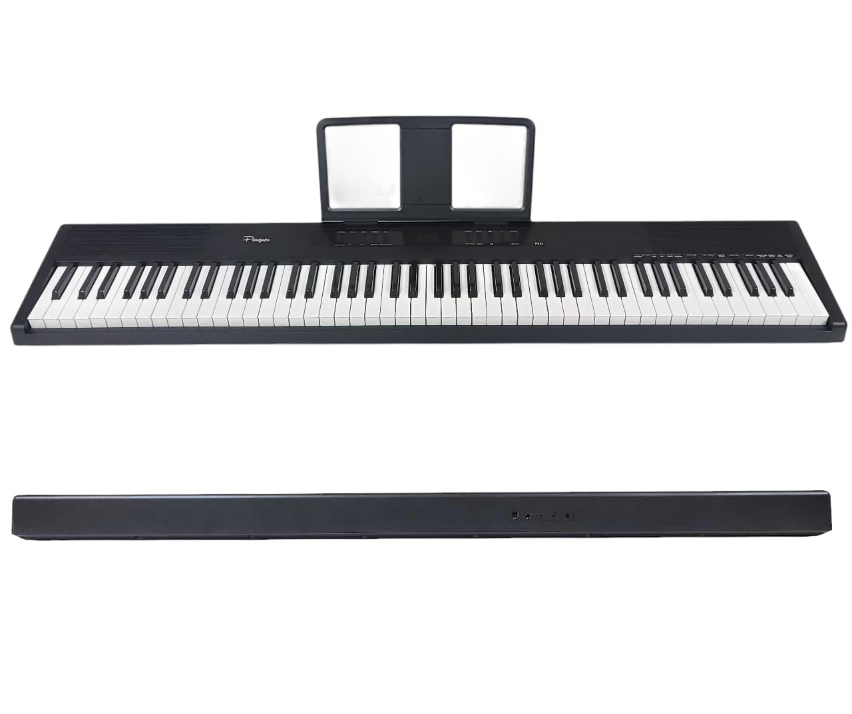 Piano Digital Parquer 88 Teclas Portable Negro 7 Octavas Negro - Imagen 7