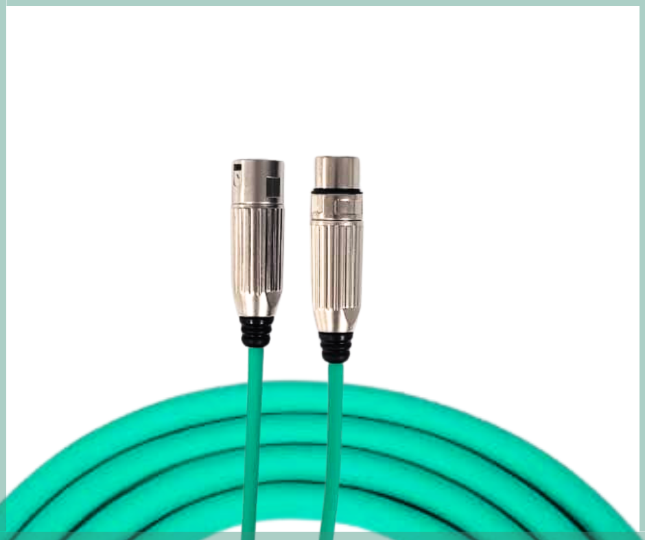 Cable Xlr Balanceado Parquer 6 Metros Verde Macho A Hembra - Imagen 3