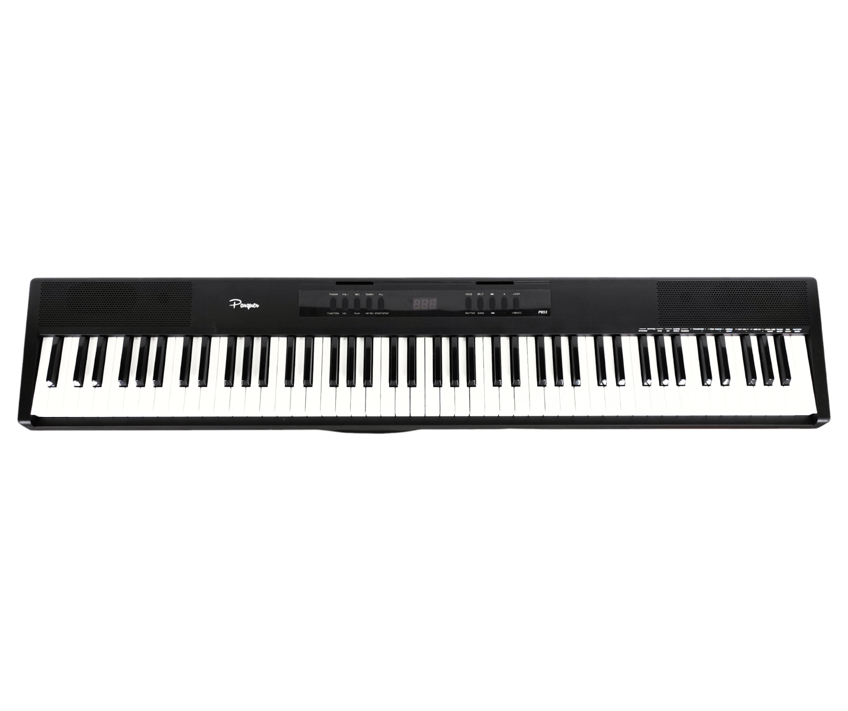 Piano Digital Parquer 88 Teclas Portable Negro 7 Octavas Negro