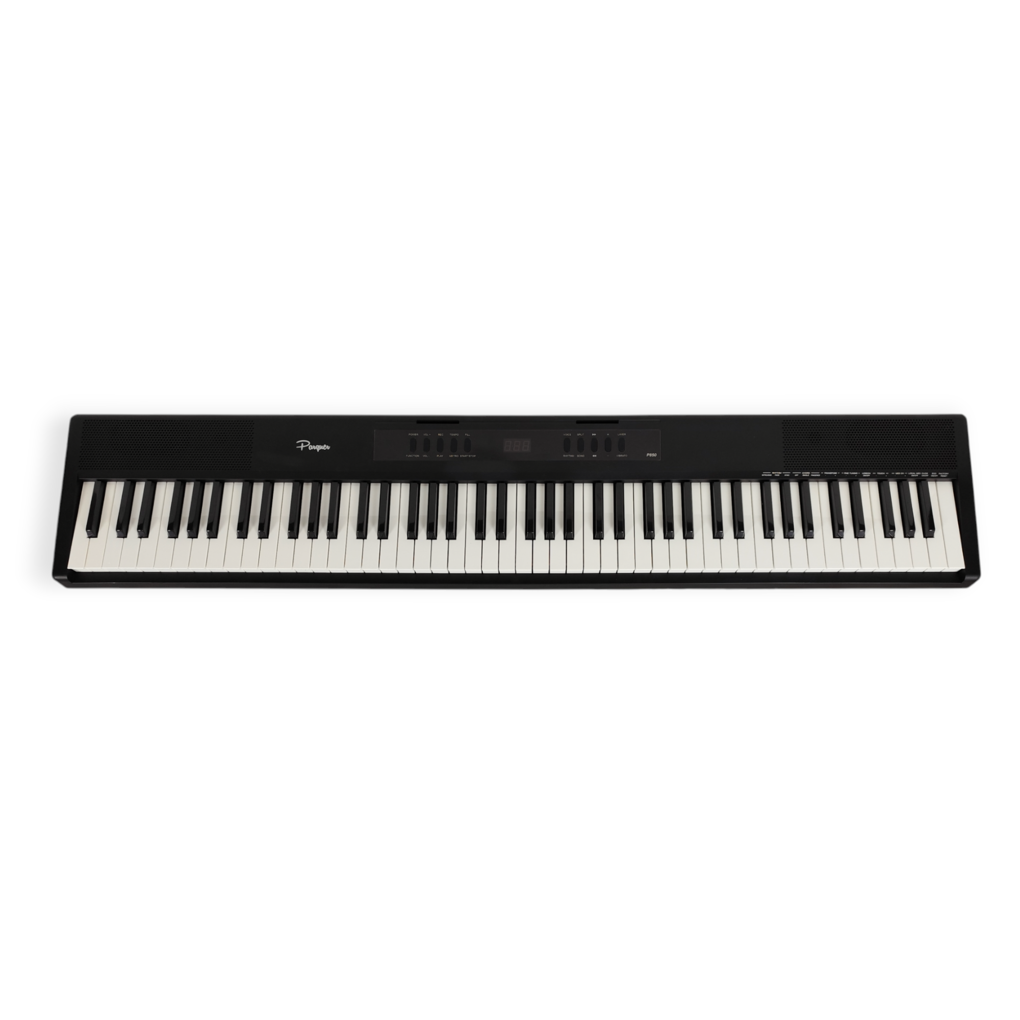 Piano Digital Parquer 88 Teclas Portable Negro 7 Octavas Con Fuente