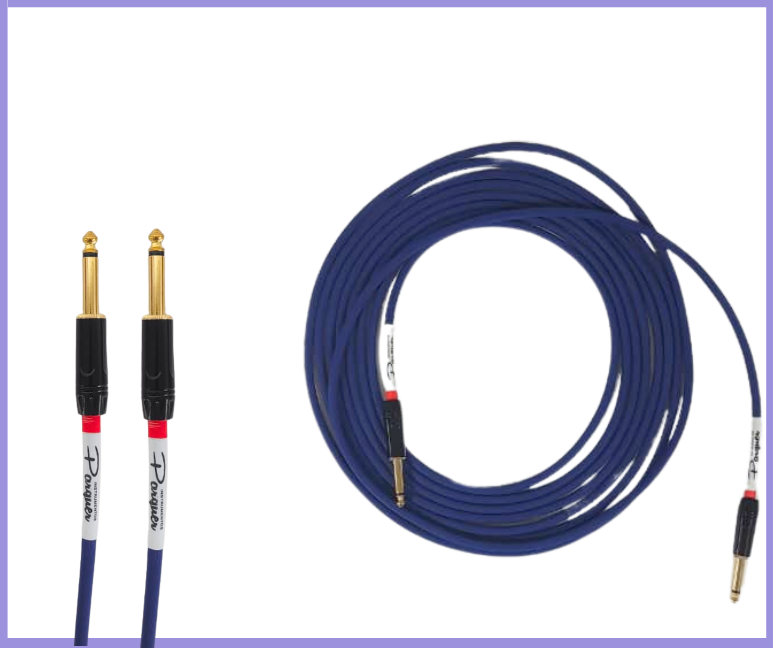 Cable Plug 6.35mm Mono A Plug 6.35mm Mono 3 Metros Azul