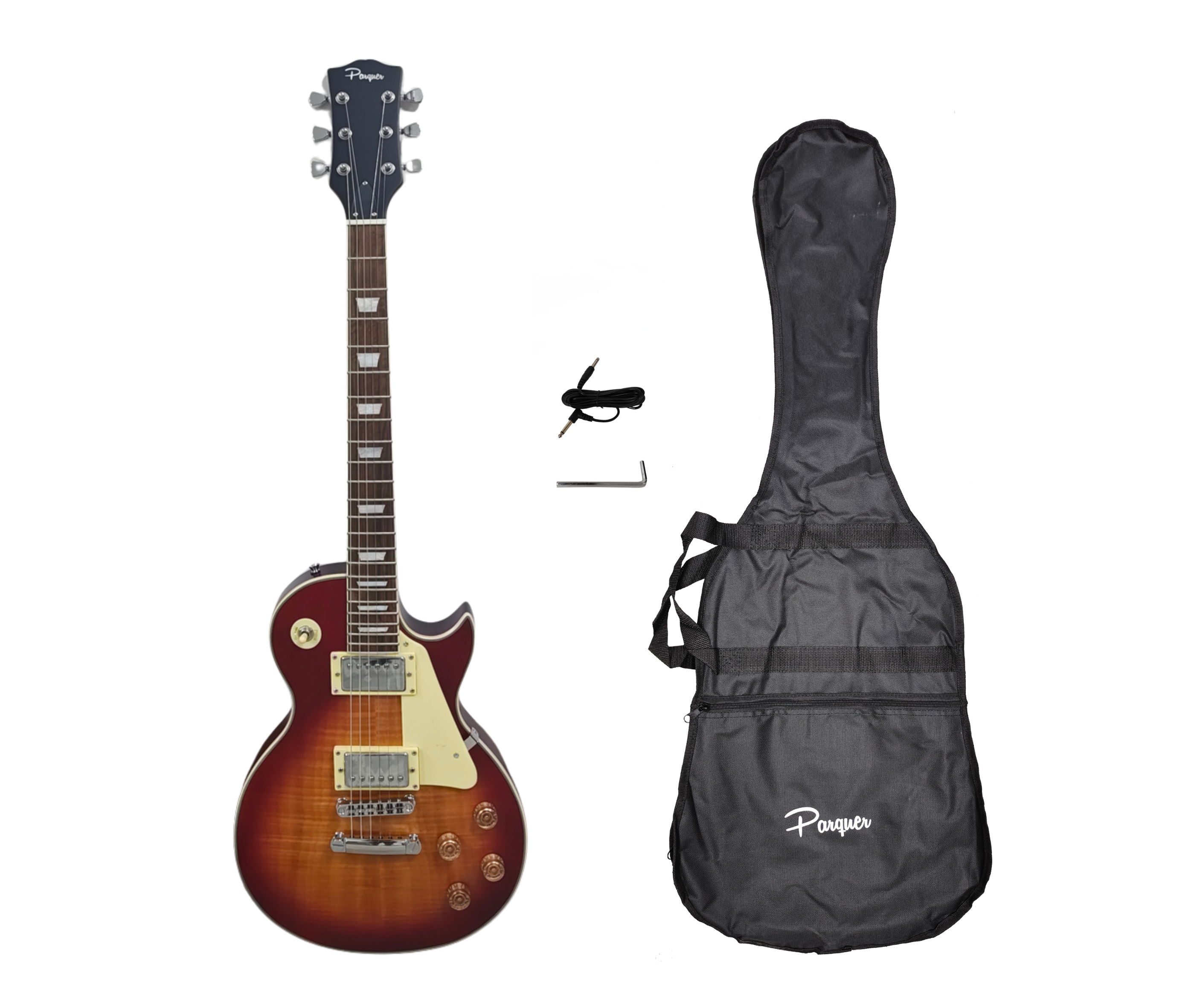 Guitarra Electrica Parquer Les Paul Honey Flameada Humbucker