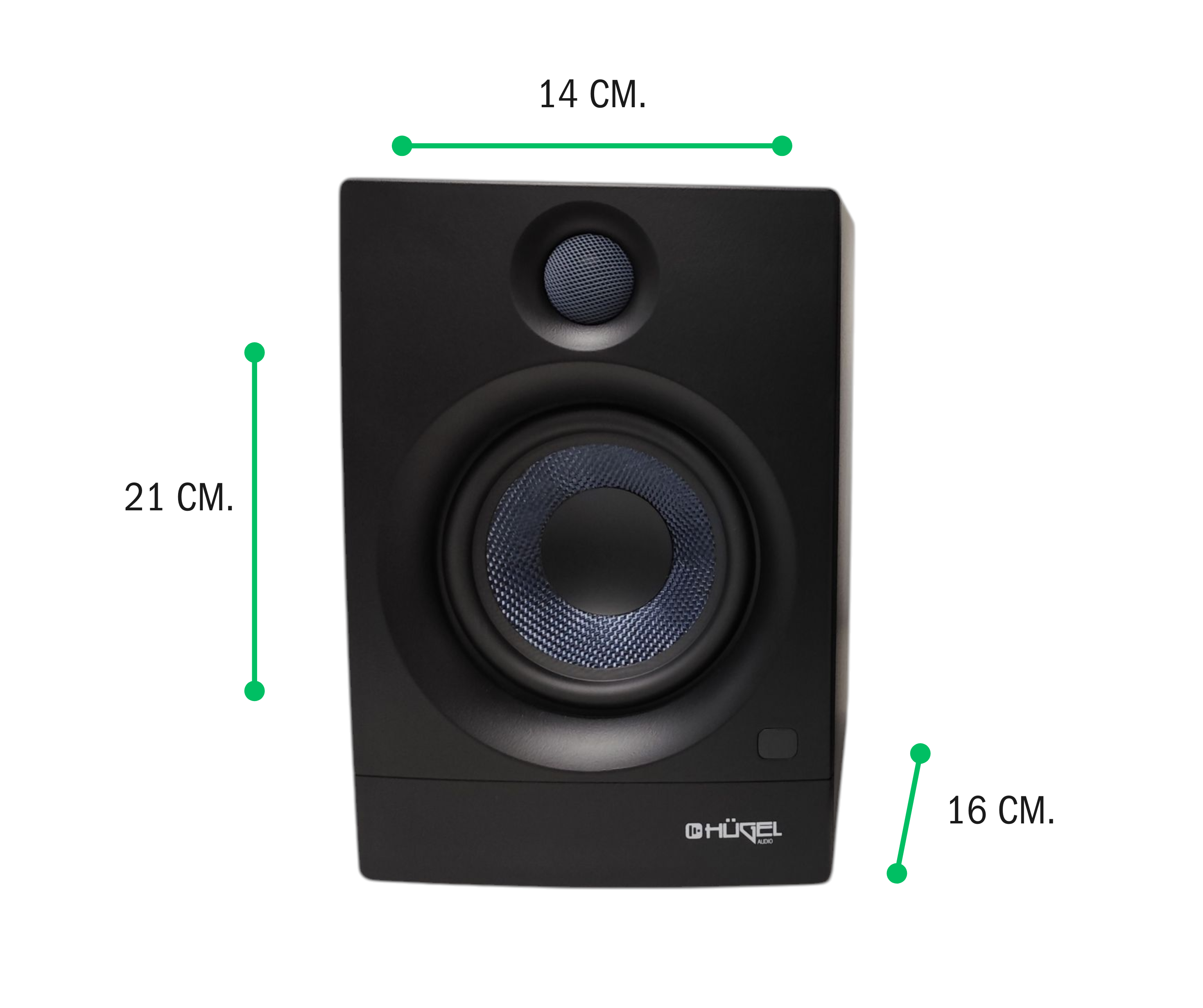 Par Monitores Estudio Pasivo + Activo Bluetooth 50w Hügel - Imagen 4