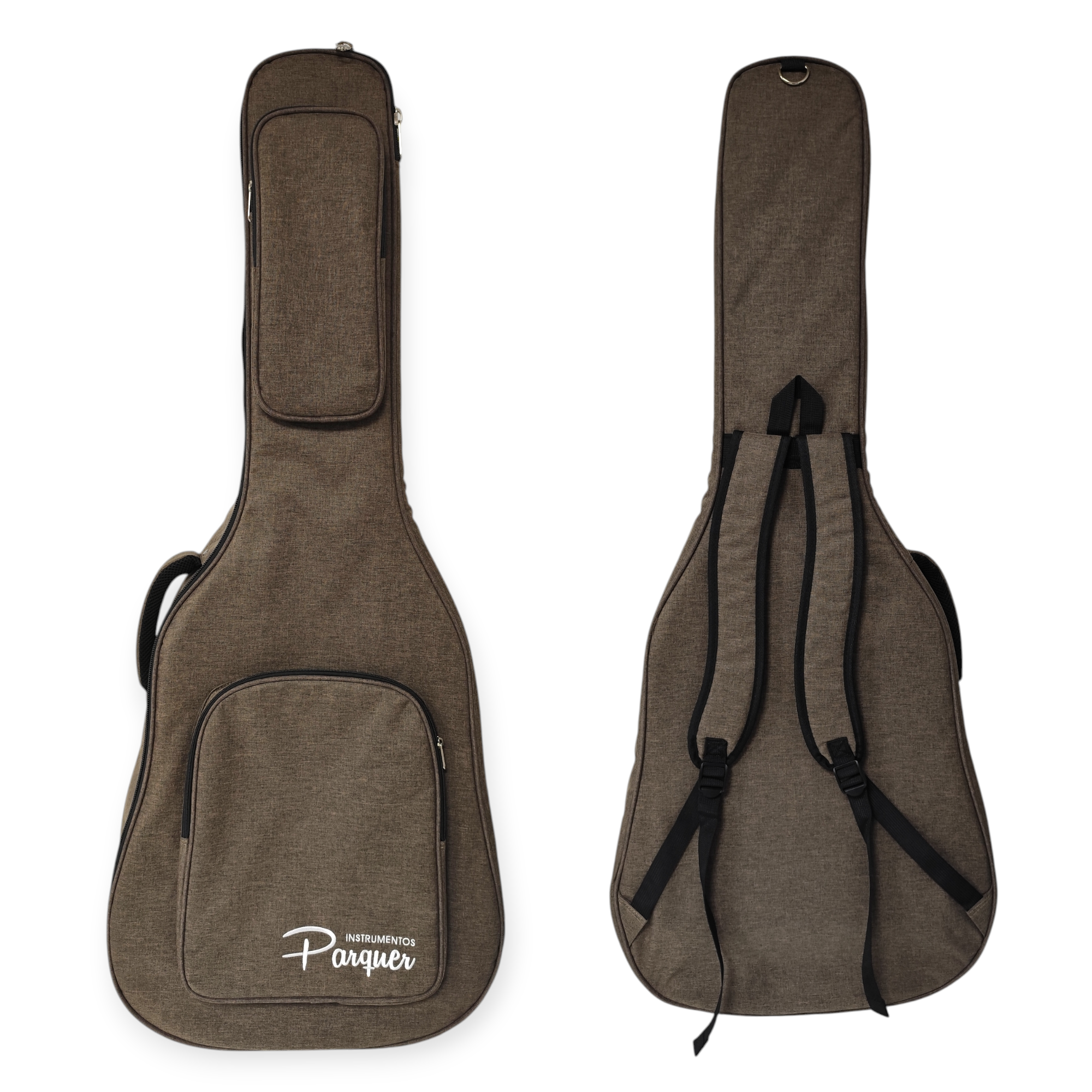Funda Semirigida De Guitarra Acústica Parquer Impermeable Marron