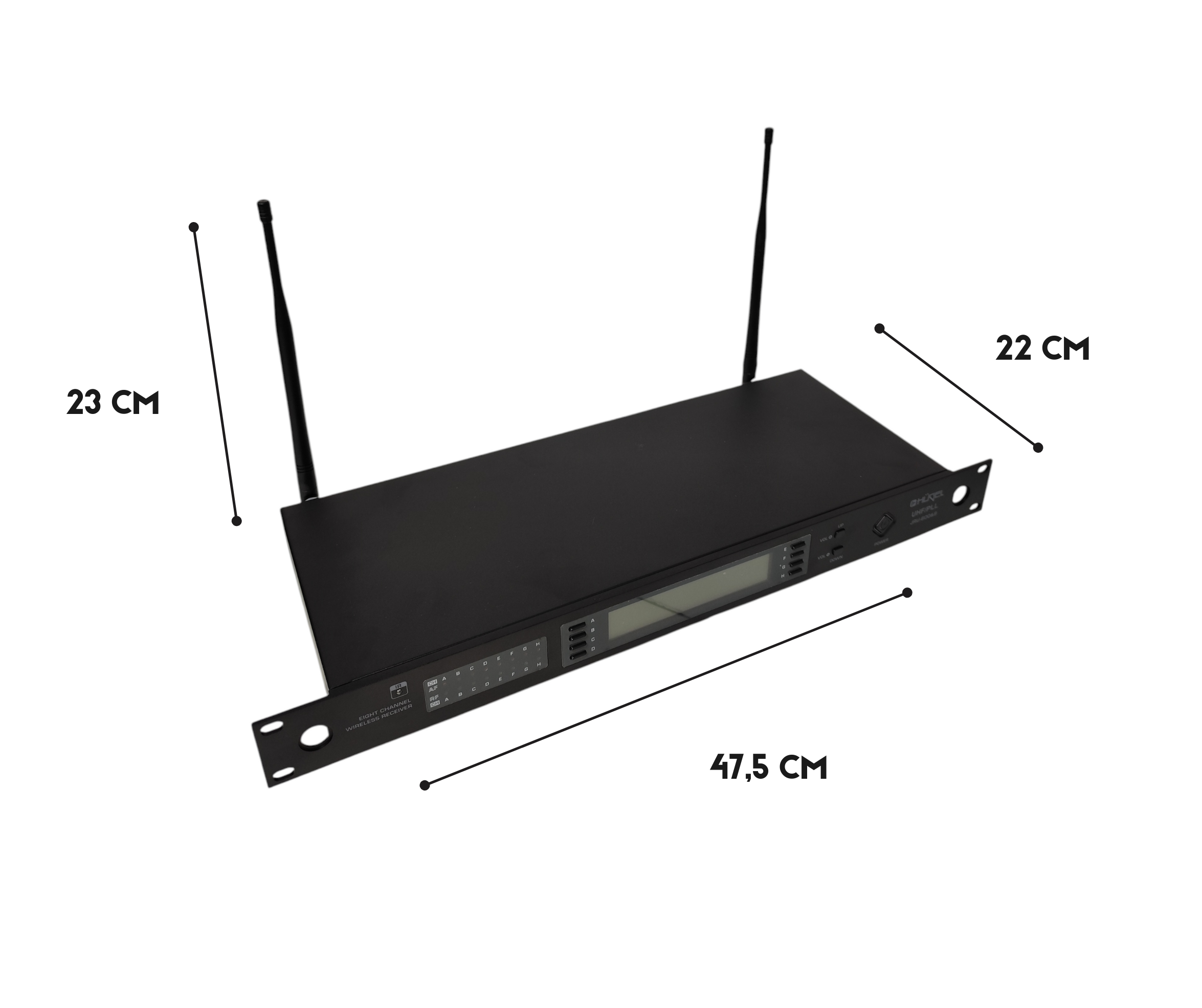 Micrófono Inalámbrico 8 Canales Vincha Body Pack Uhf Hügel - Imagen 4