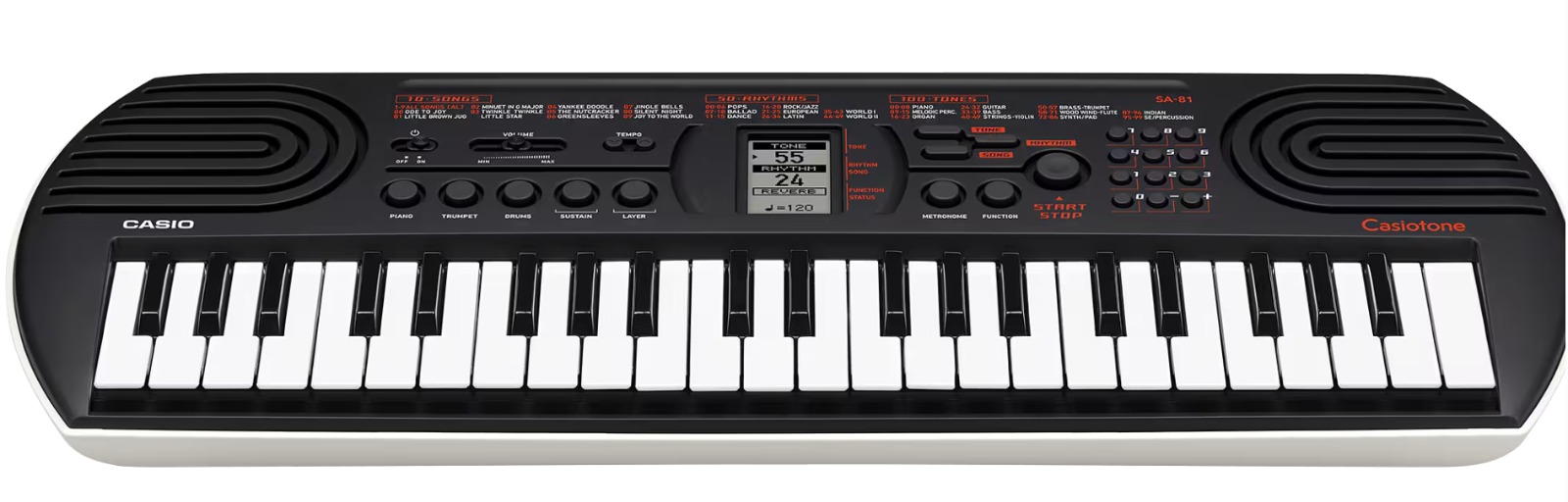 Teclado Casio SA-81 MINI 44 Teclas Negro