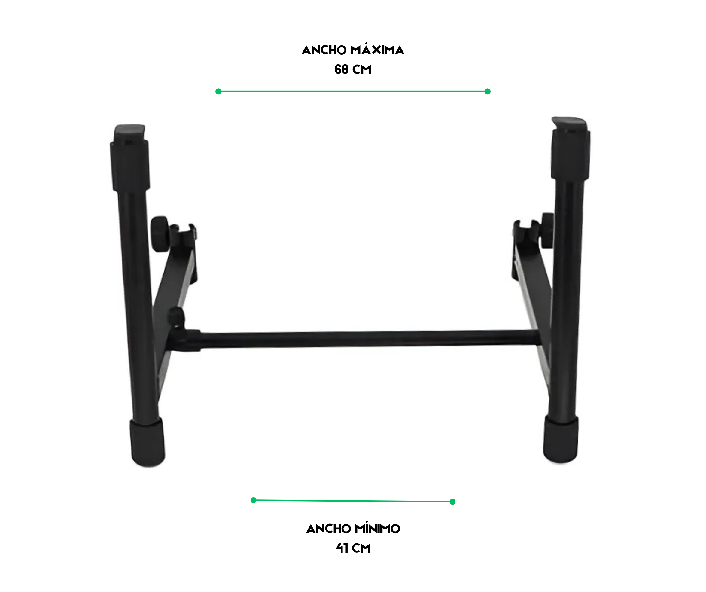 Soporte Para Agregado De Teclado Parquer Negro - Imagen 2