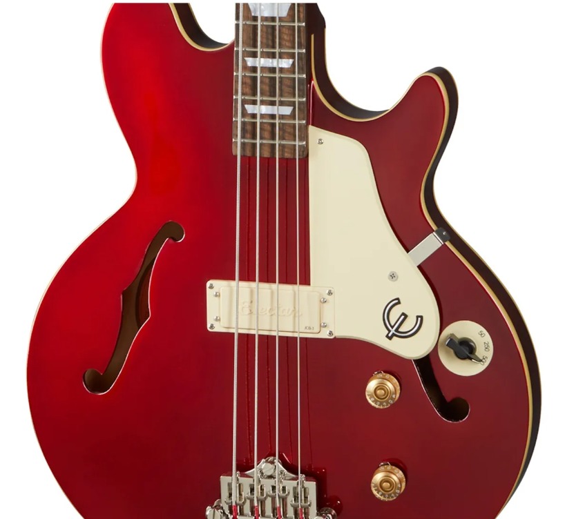 Bajo EpiPhone Jack Casady Sbu Sparkling Burgundy - Imagen 3