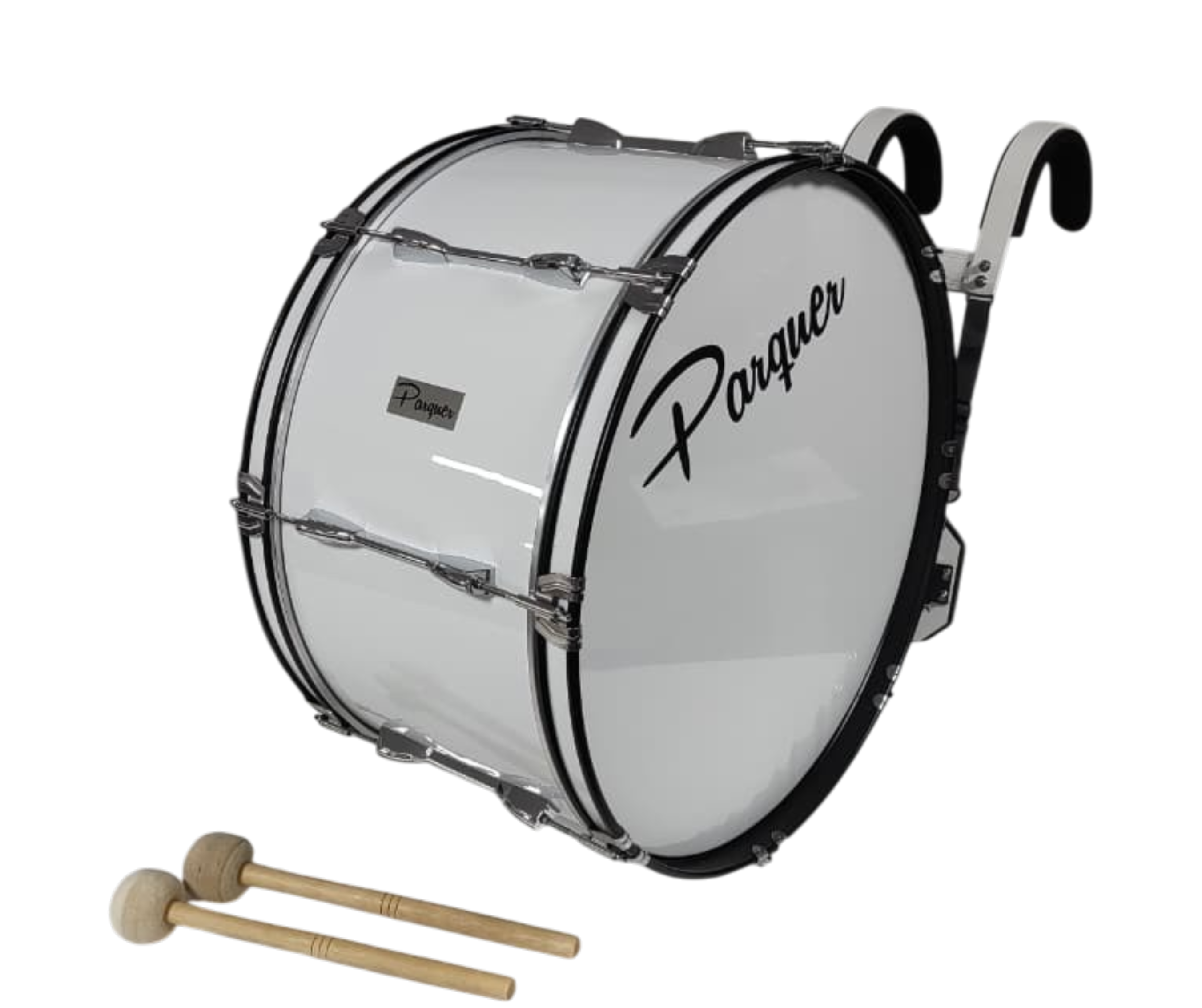 Bombo De Marcha Parquer 24 X 12 Arnés Ajustable Profesional