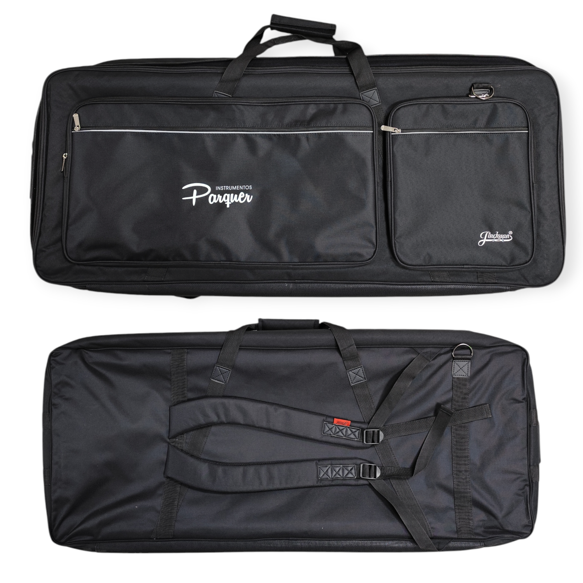 Estuche Semirigido De Teclado 61 Teclas Parquer Negro