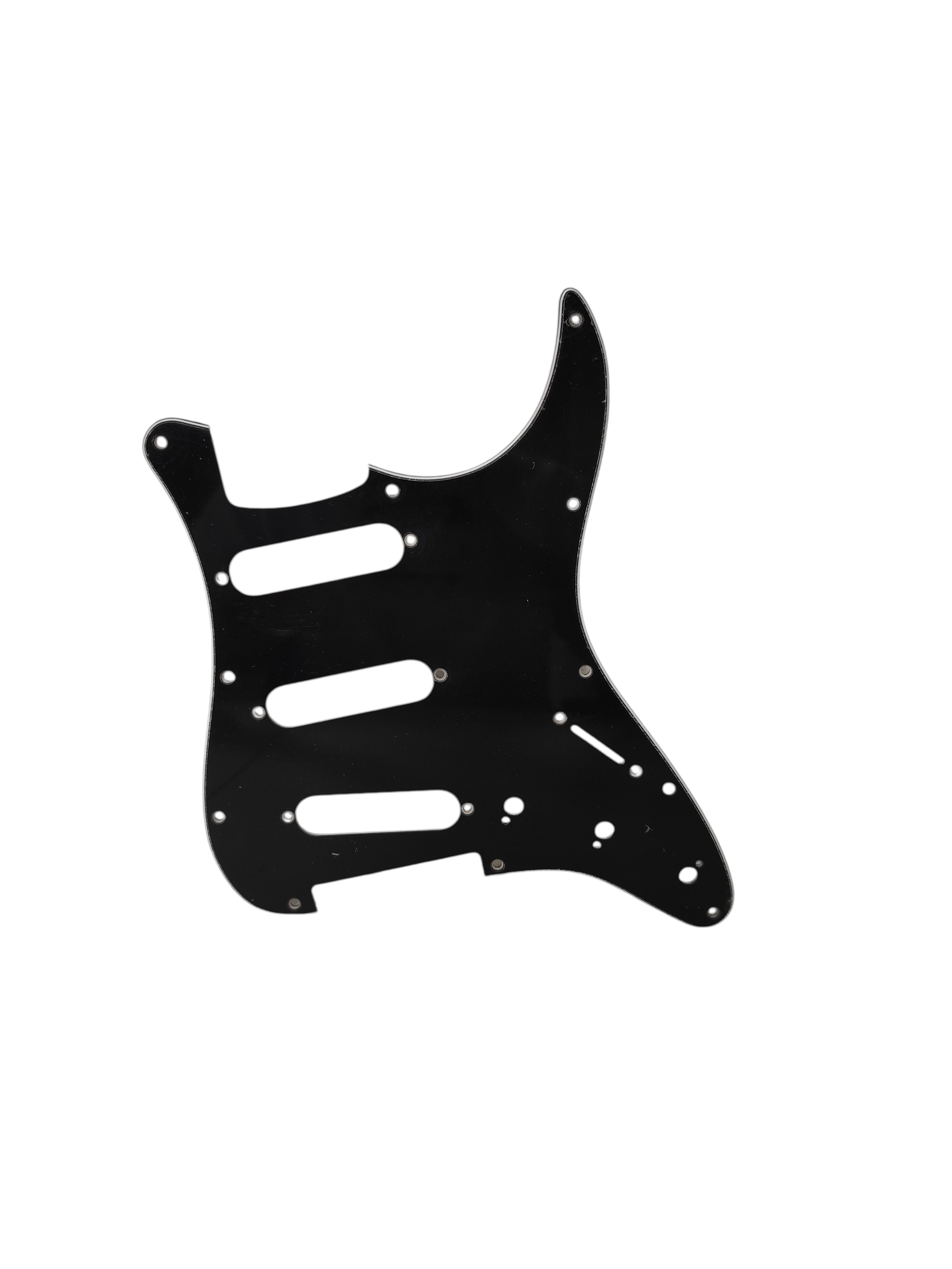 Pickguard Negro De Stratocaster De 3 Pastillas Simples