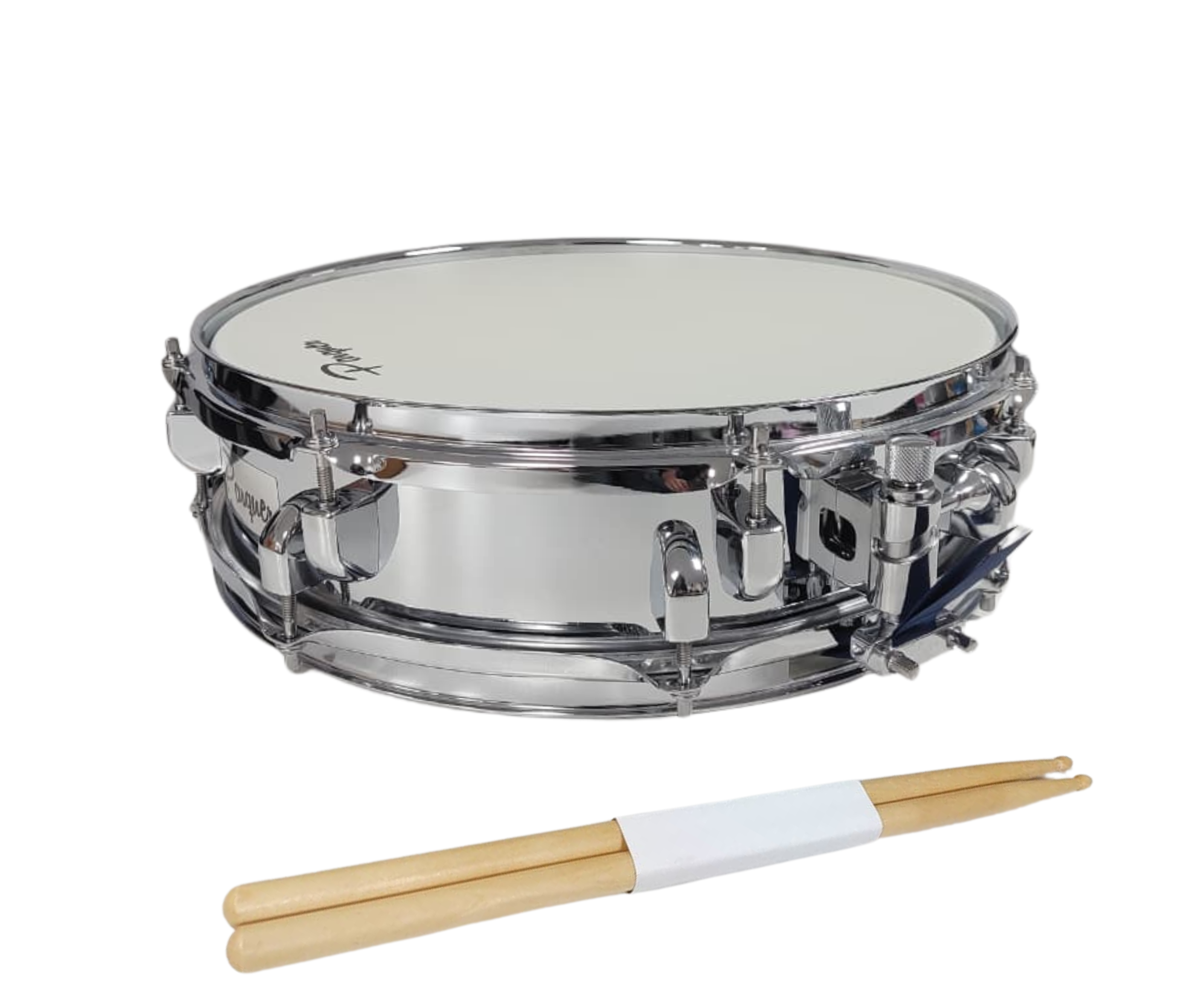 Tambor Redoblante Chato 14x3.5 Parquer Acero Batería