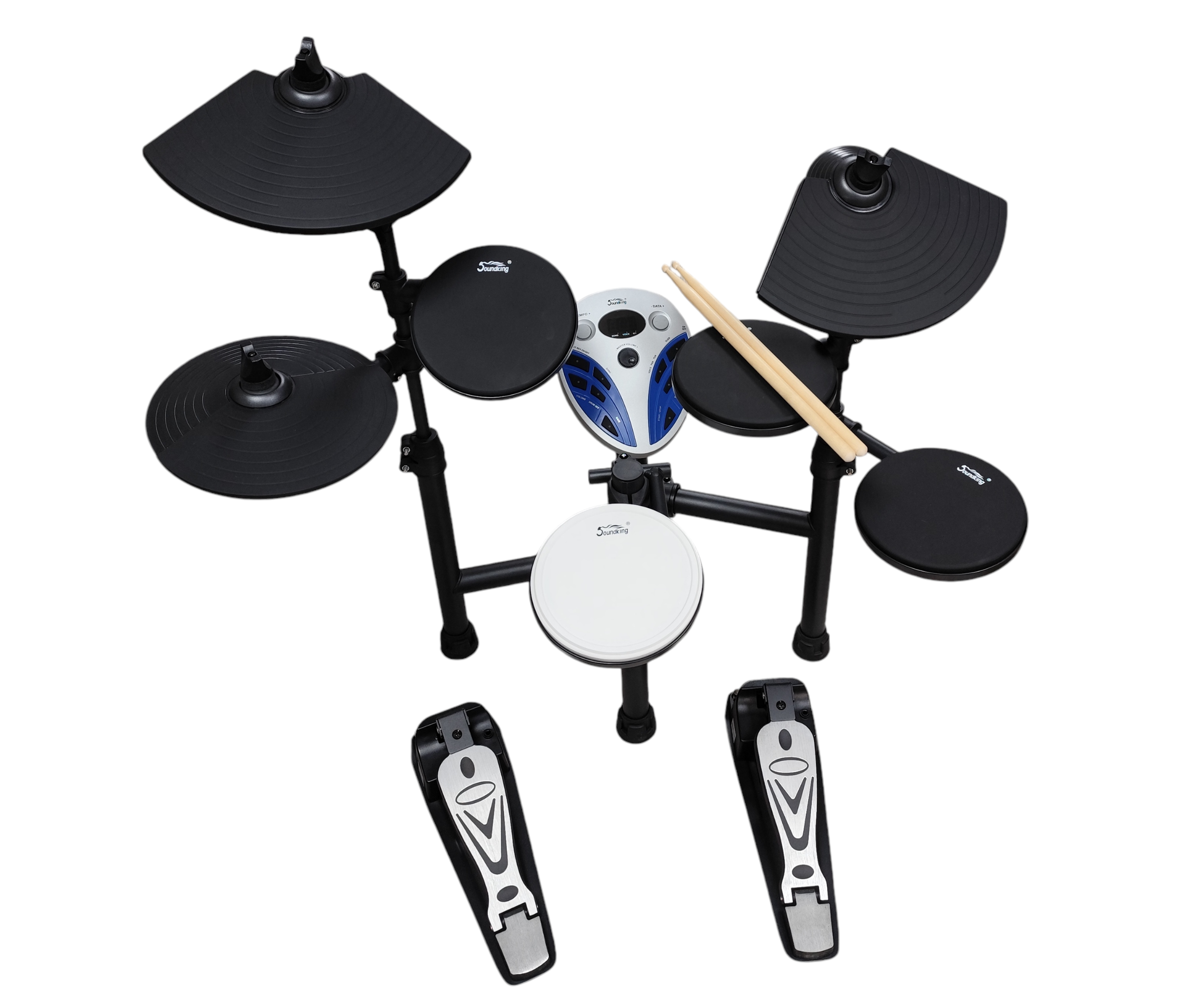 Bateria Electronica Soundking SD120 Portable Negro 7 Cuerpos USB MIDI