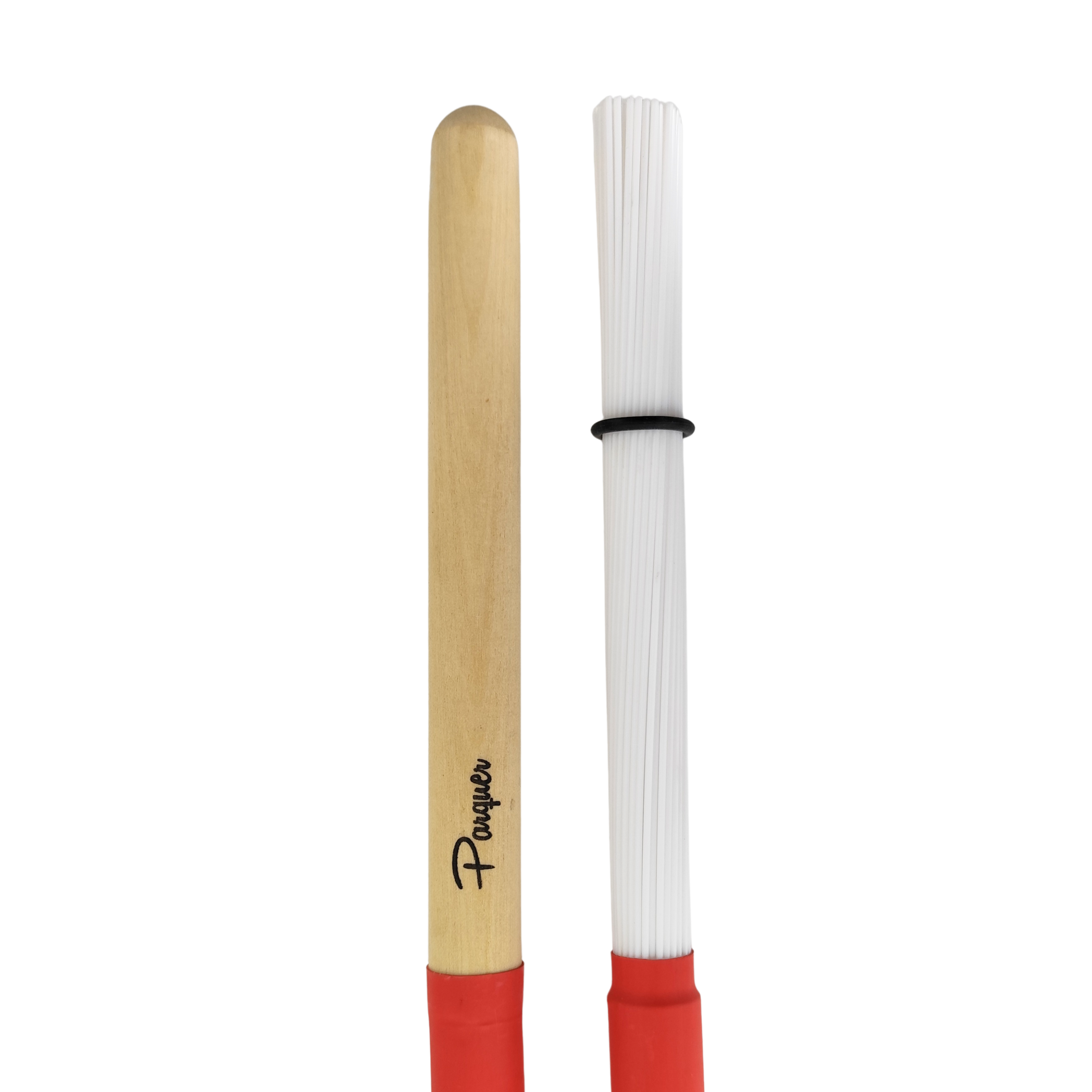 Palillos Escobillas Parquer De Nylon y Mango de Madera Para Batería