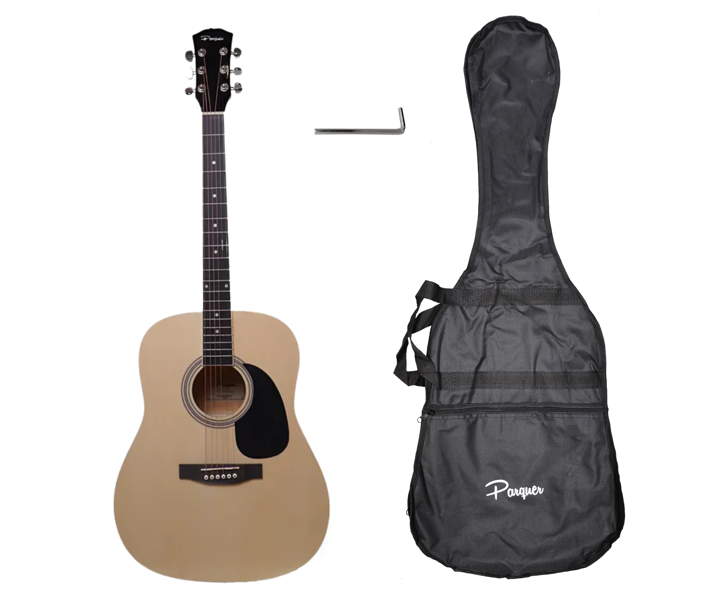 Guitarra Acustica Parquer Custom Mate con Funda