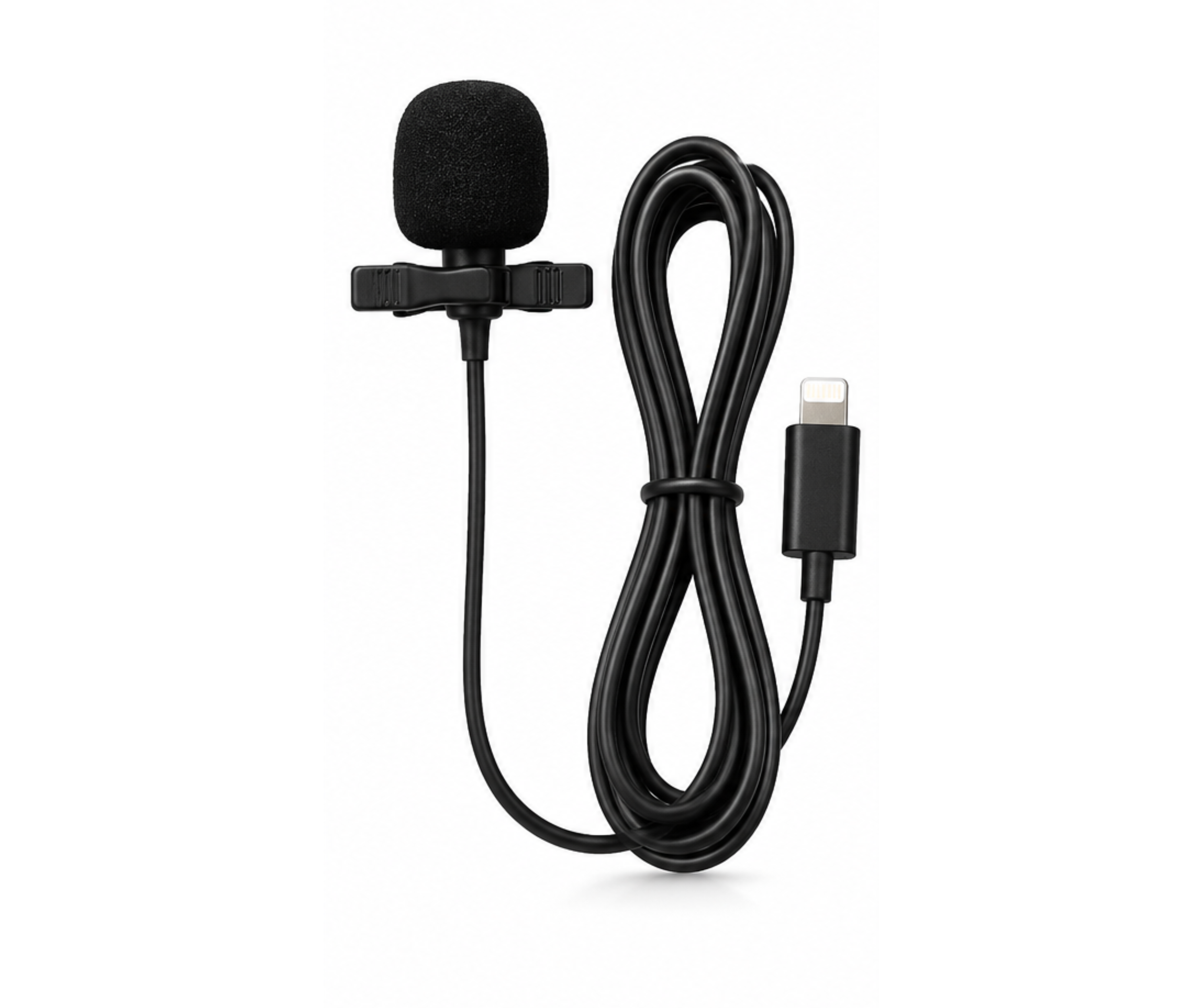 Micrófono Corbatero Hugel Para iPhone Lightning Con Clip