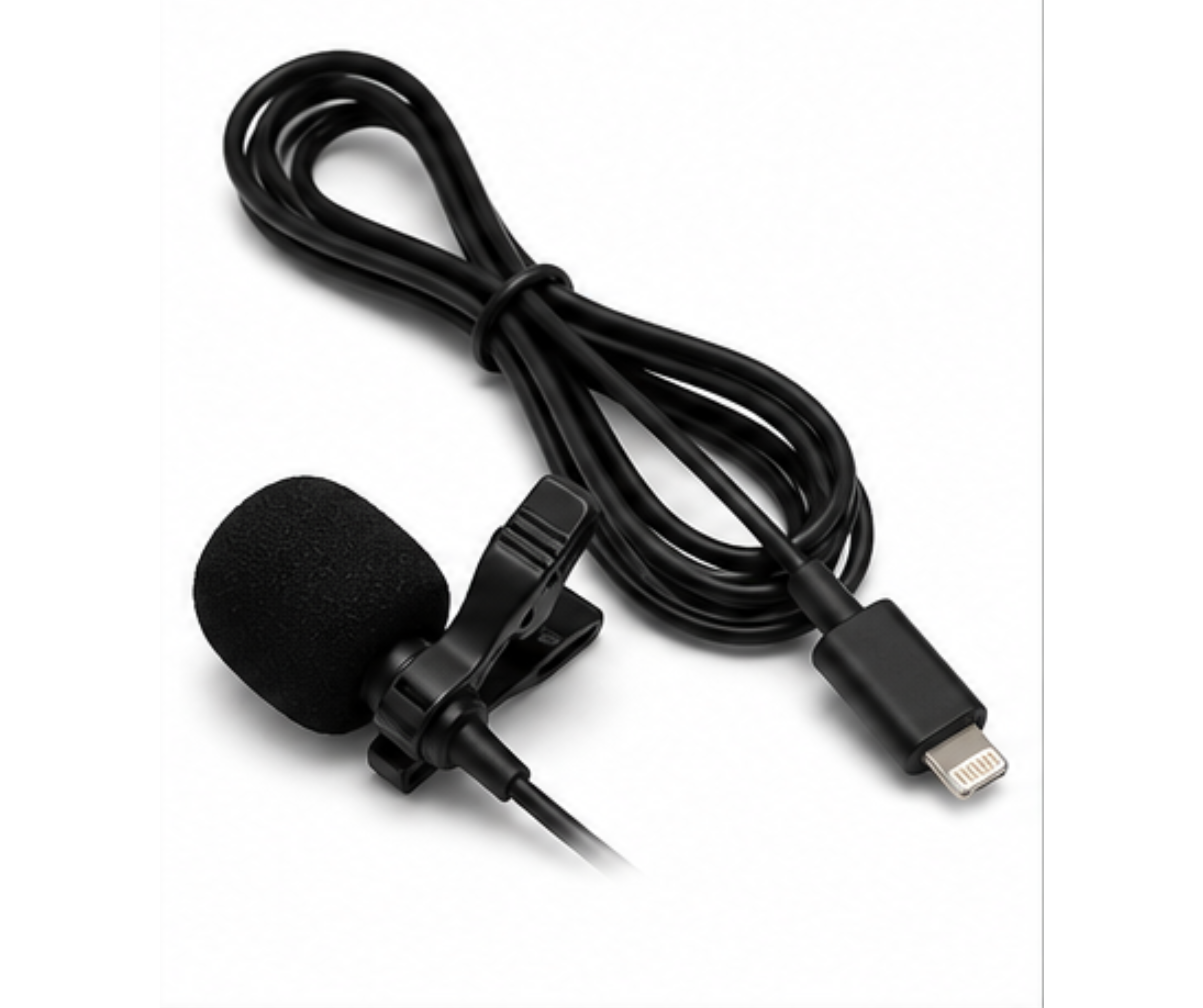 Micrófono Corbatero Hugel Para iPhone Lightning Con Clip - Imagen 4