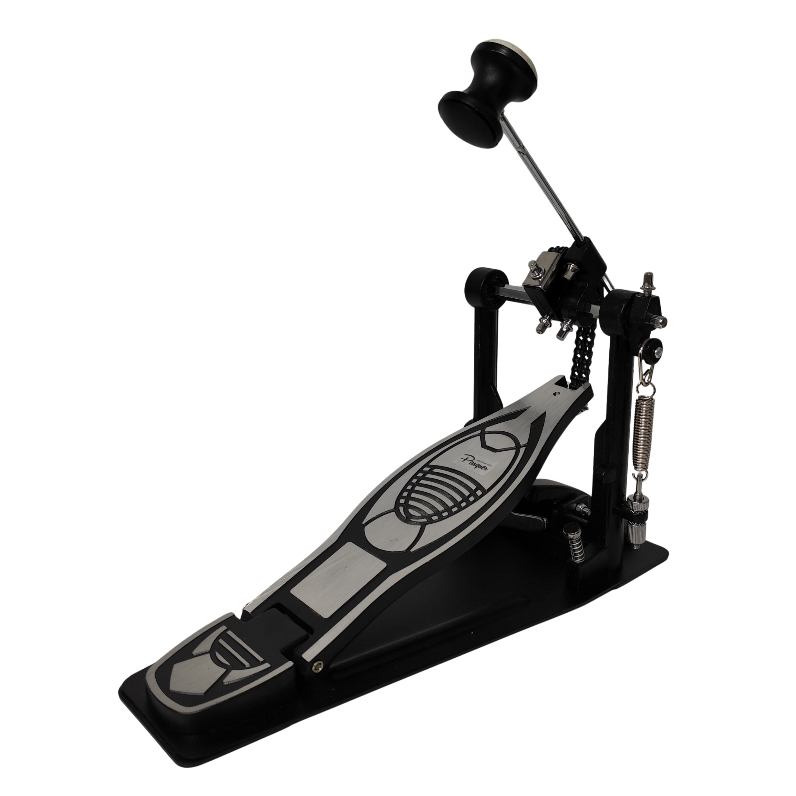 Pedal De Bombo Parquer Para Bateria Cadena Doble - Imagen 3